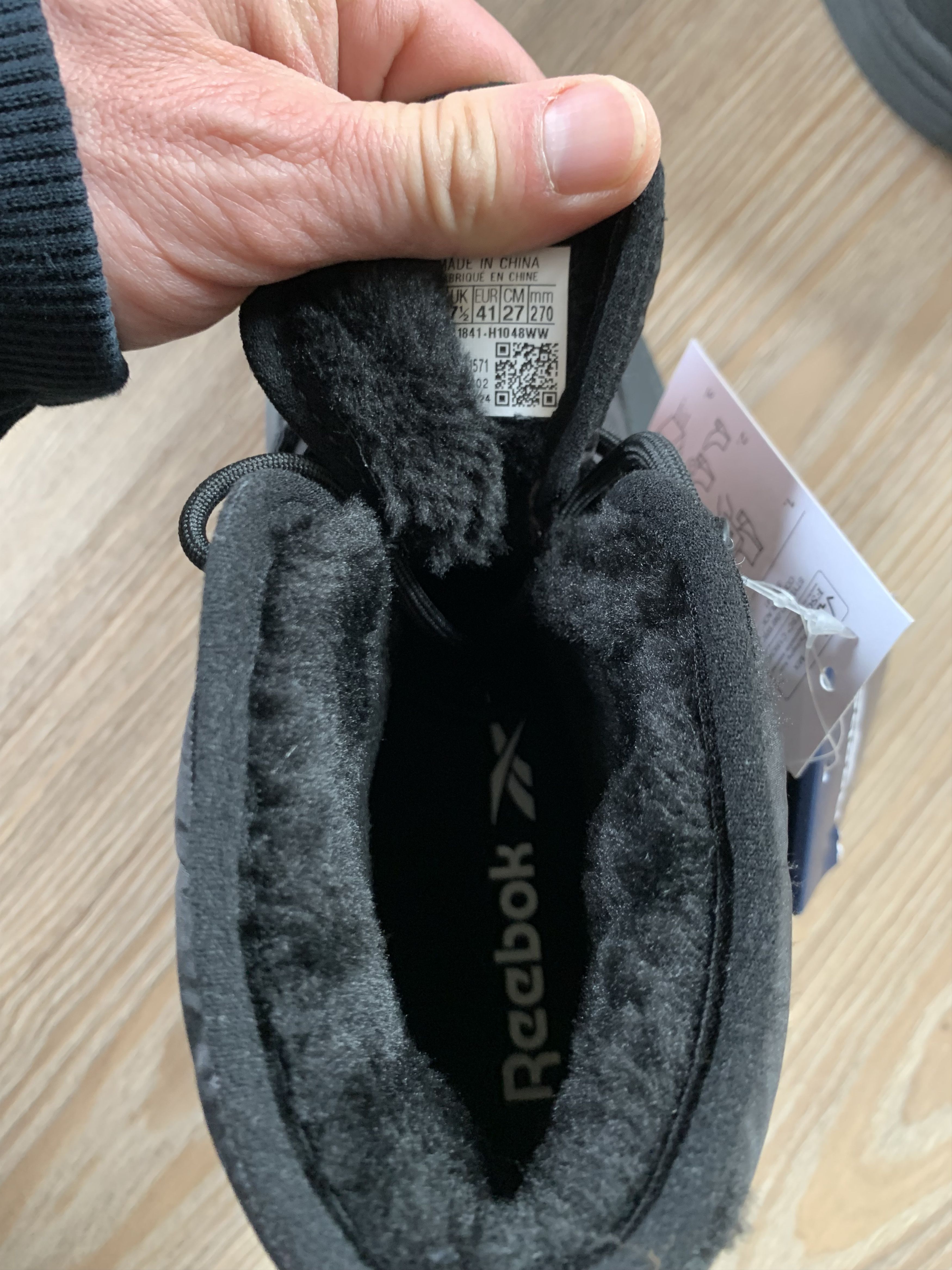 Reebok Reebok Warm Winter Black Hi Top Sneakers H1-048 WW Size US 10 / IT 40 - 8 Thumbnail