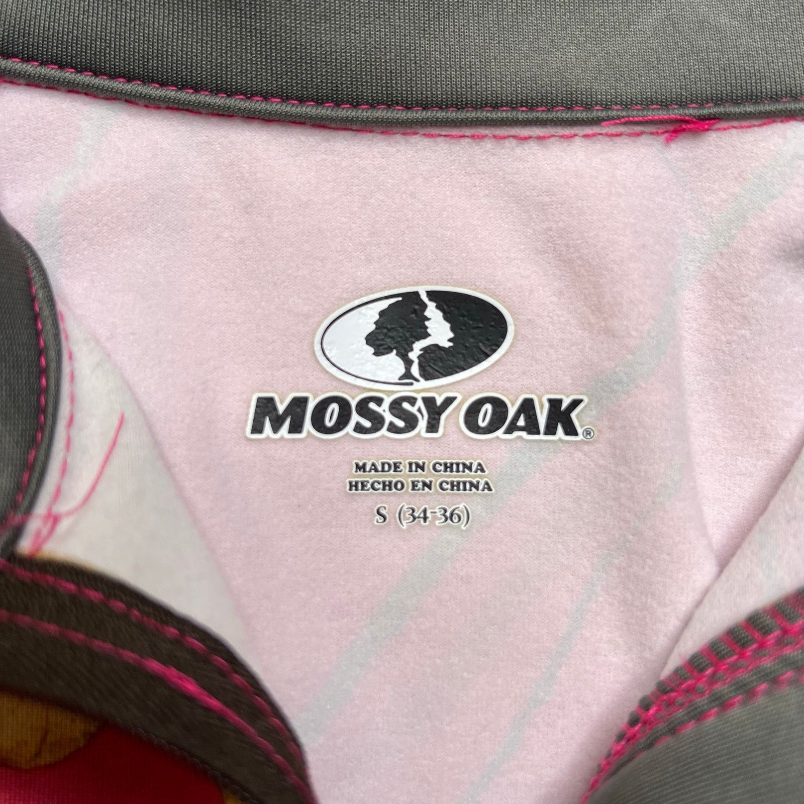 Mossy Oaks Mossy Oak Women Small Pink Camo Quarter Zip Hunting Pullover Size S / US 4 / IT 40 - 3 Thumbnail