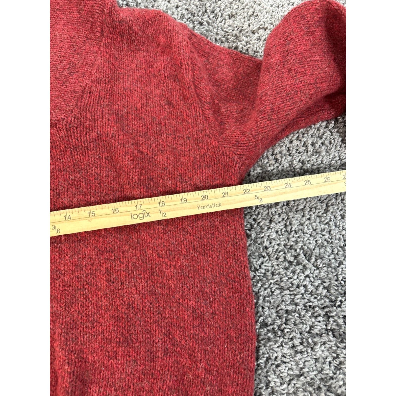 Vintage VINTAGE L.L. Bean Sweater Men’s M Red Wool Knit Shawl Collar Fisherman USA Crew Neck Long Sleeve Size US M / EU 48-50 / 2 - 3 Thumbnail
