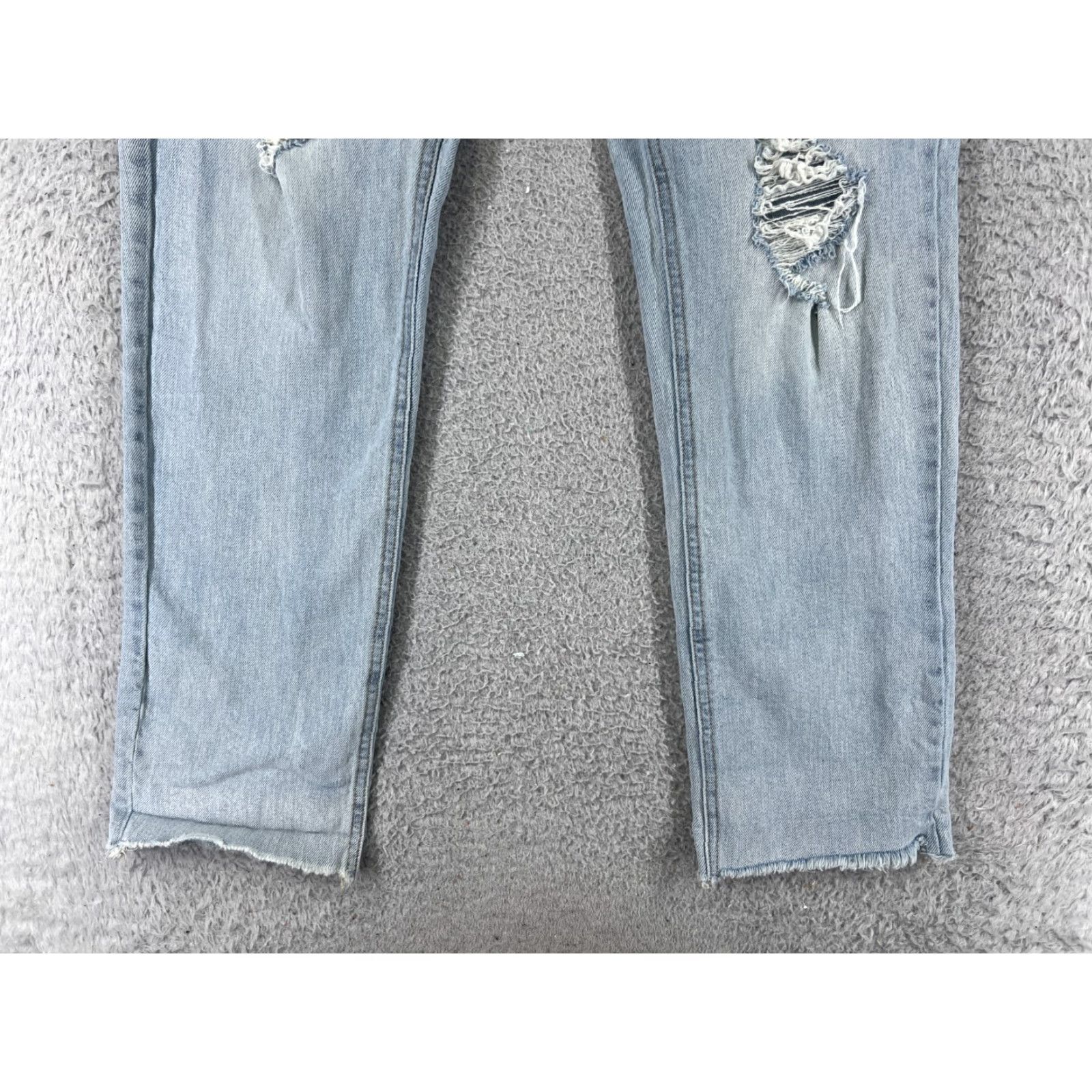 Vintage VINTAGE Seven7 Jeans Women 14 Blue Denim Distressed Light Weekend Slim Fit 32x28 Jeans Size 36" / US 14 / IT 50 - 2 Thumbnail
