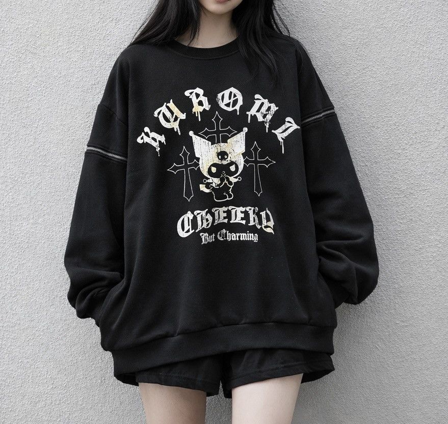 Cartoon Network Sanrio Kuromi Baggy Sweatshirt Size M / US 6-8 / IT 42-44 - 1 Thumbnail