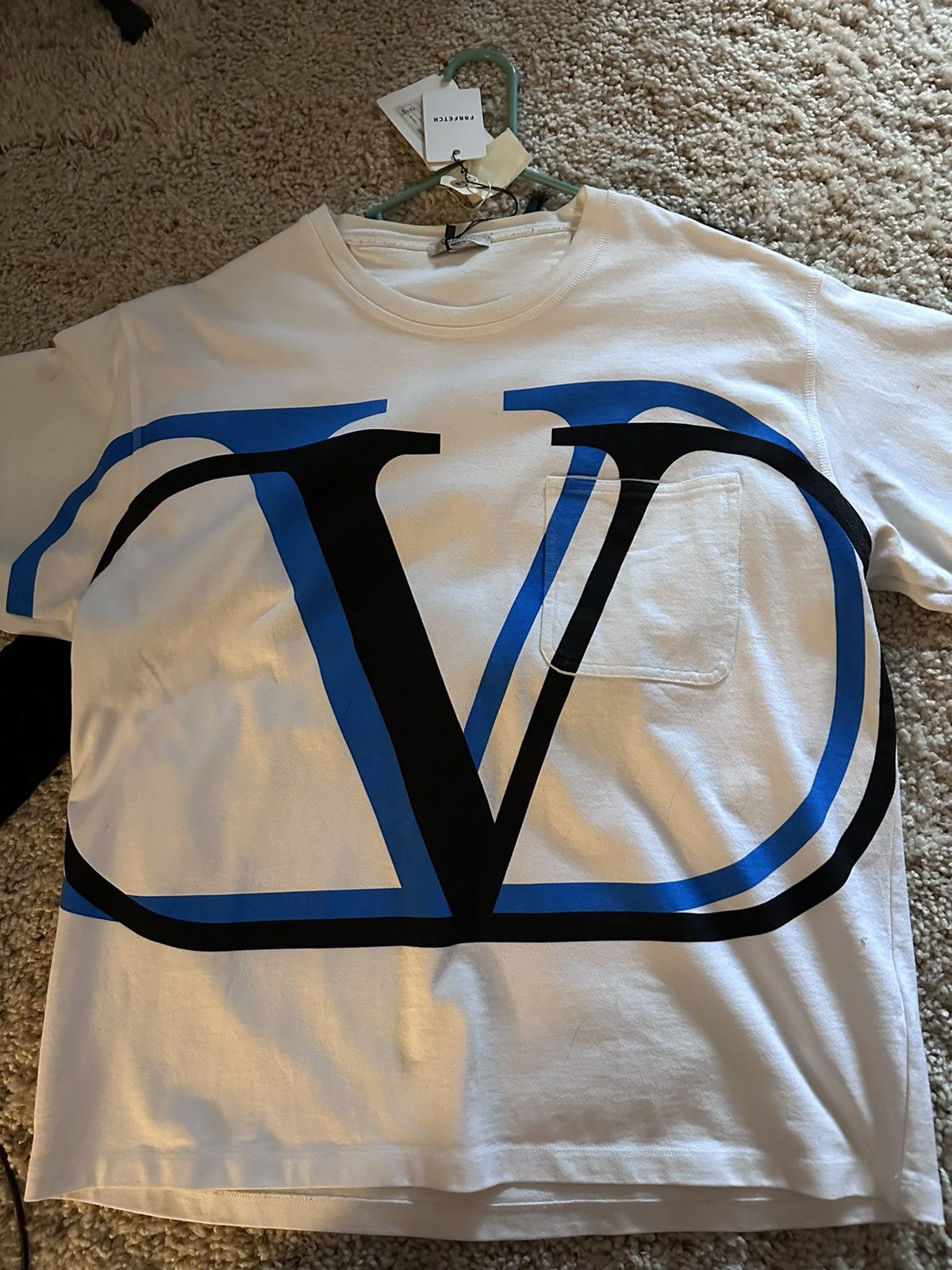 image of Valentino Logo T-Shirt XL in White, Men's