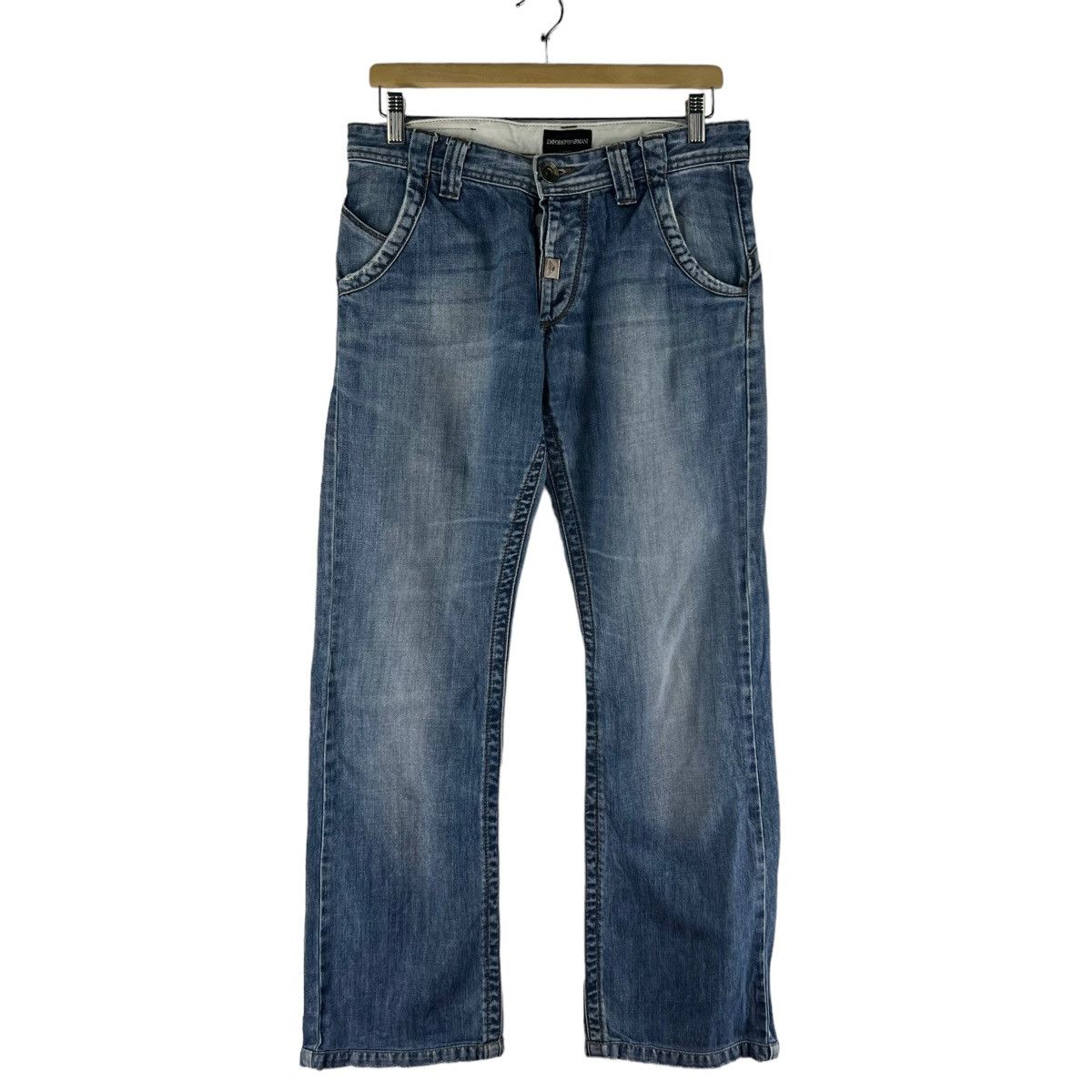 Emporio Armani 🔥VTG BIKER DENIM JEANS EMPORIO ARMANI JOSH COLLECTION Size US 38 / EU 54 - 1 Thumbnail