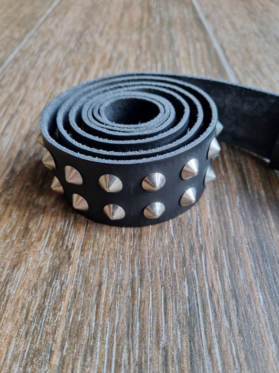 Vintage black spike belt Size 34 - 2 Thumbnail