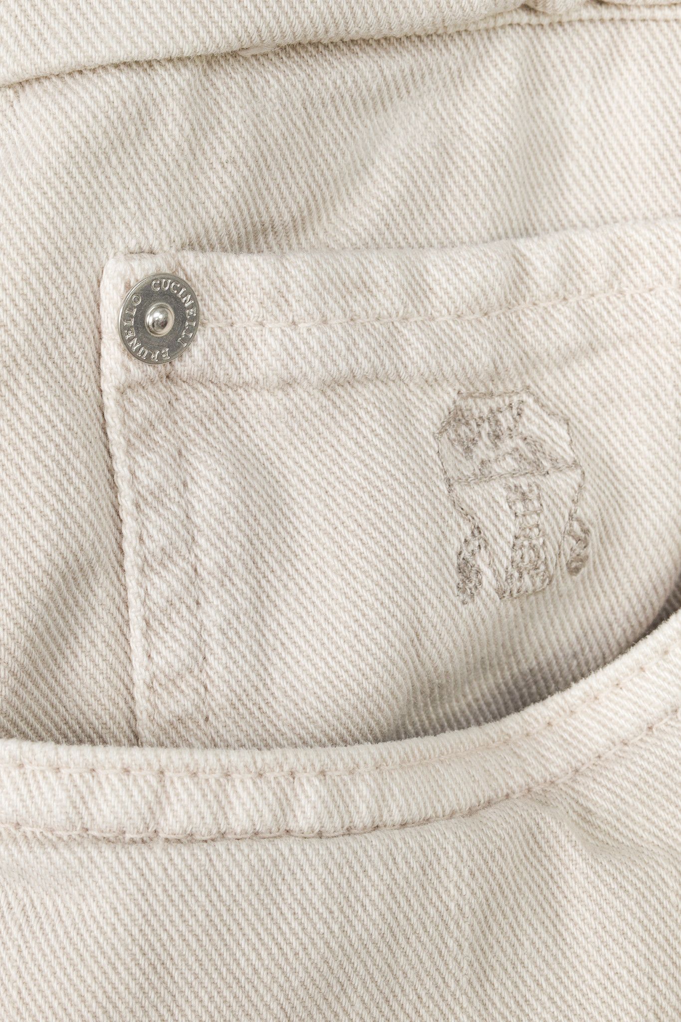 Brunello Cucinelli Brunello Cucinelli Men's Beige Slim-Fit Jeans Size US 42 / EU 58 - 5 Thumbnail