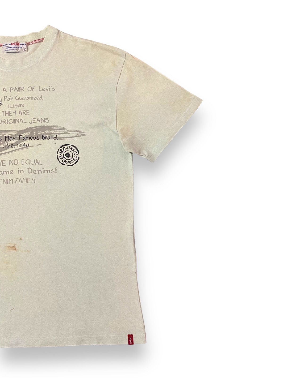 Levi's × Vintage Vintage Levi’s Redtab Levis Oldscool Poem Tee Size US L / EU 52-54 / 3 - 6 Thumbnail