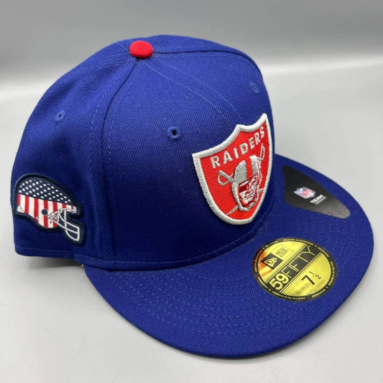New Era Las Vegas Raiders Hat Men 7 1/2 59Fifty New Era NFL Fitted Size ONE SIZE - 6 Thumbnail