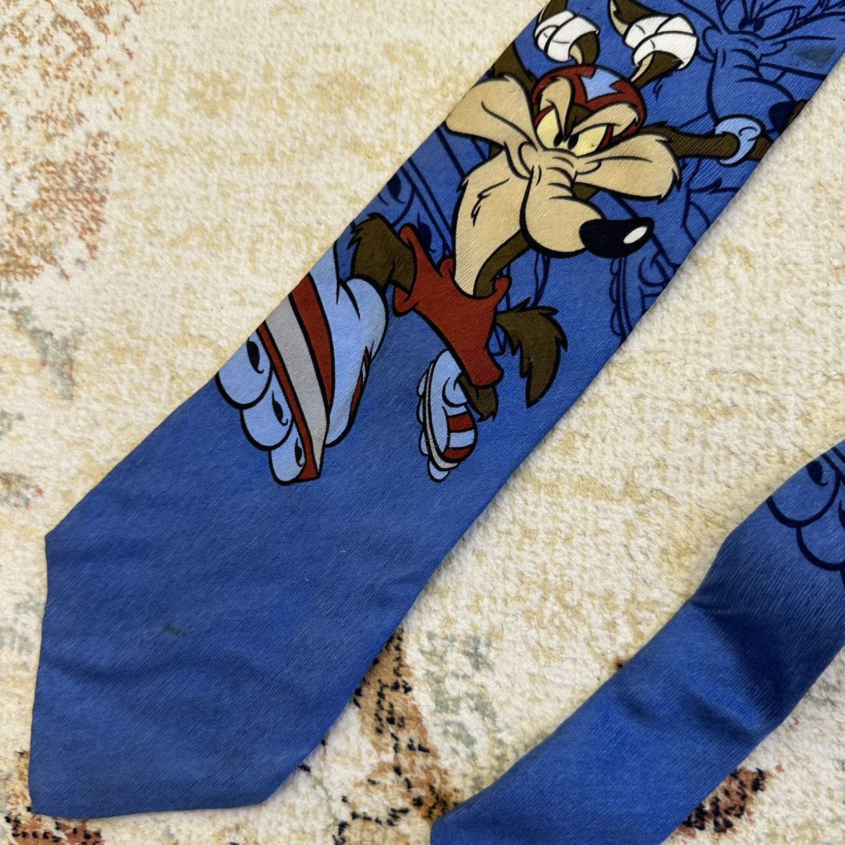 Vintage Vintage Warner Bros Tie 00s Looney Tunes Streetwear Silk Size ONE SIZE - 3 Thumbnail