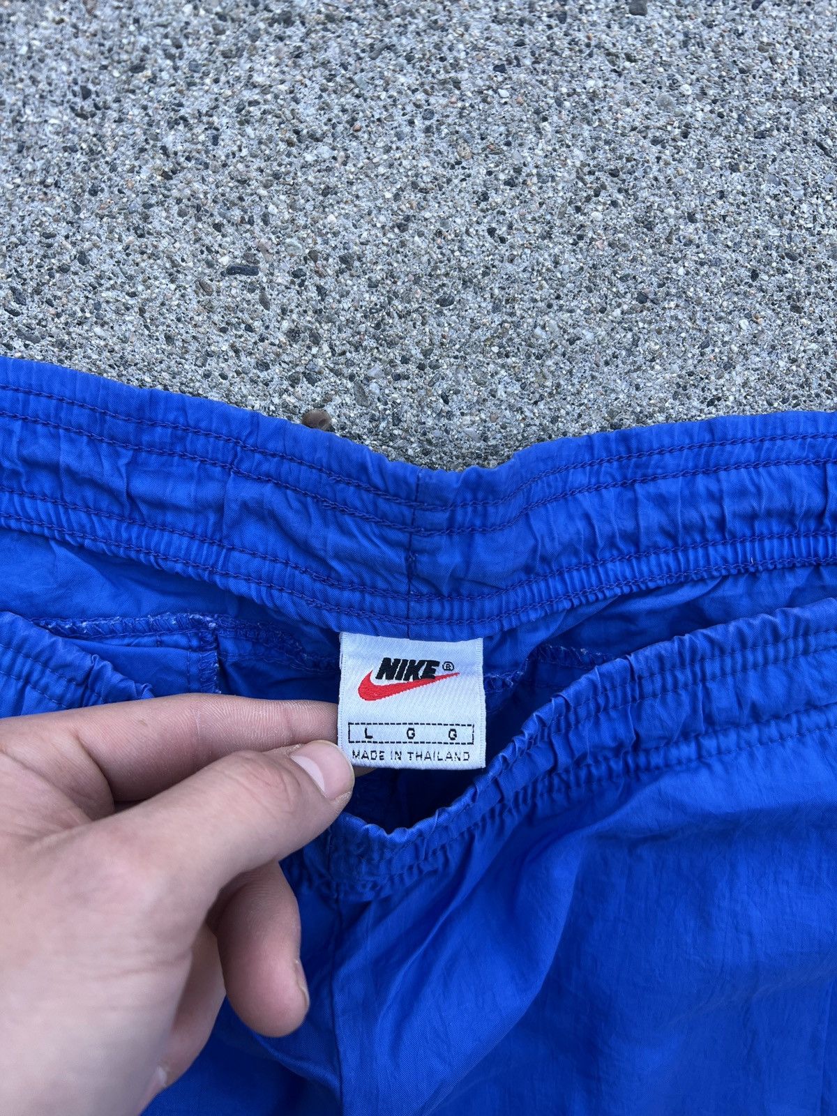 Nike × Vintage Vintage 1990s Nike Blue Windbreaker Zip Track Pants Size L Size US 36 / EU 52 - 3 Thumbnail