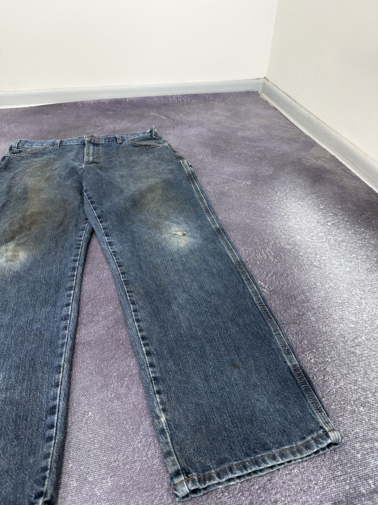 Dickies Vintage Dickies Distressed Denim USA Baggy Opium Work Pants Size US 34 / EU 50 - 11 Thumbnail