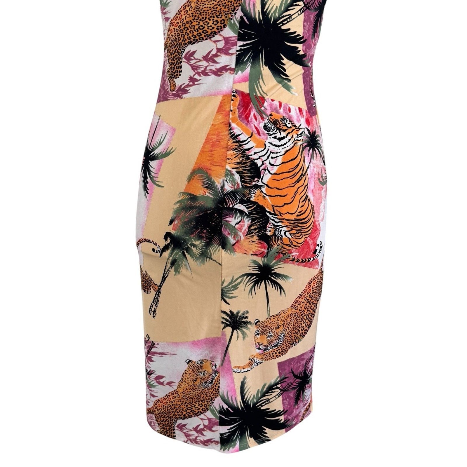 Other RUBBER DUCKY Leopard Tiger Tropical Midi Dress Retro BOLD M Size M / US 6-8 / IT 42-44 - 9 Thumbnail