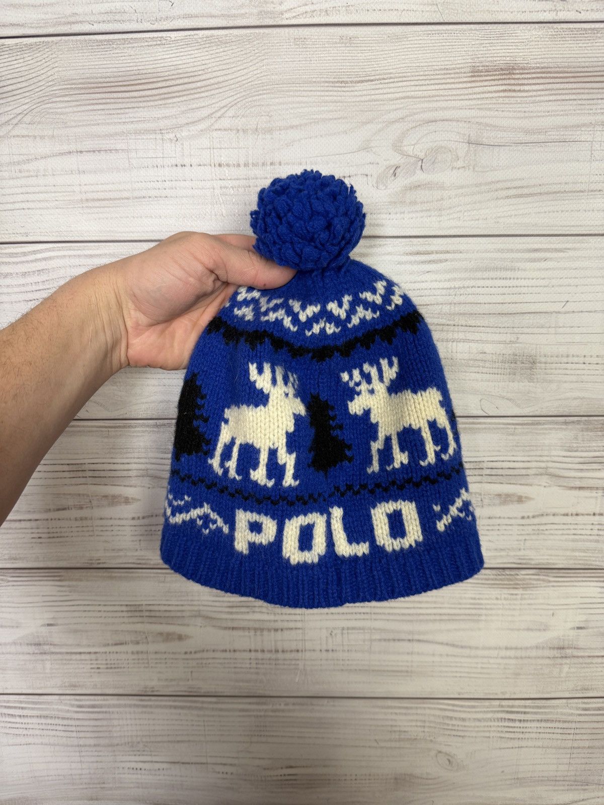 Polo Ralph Lauren Vintage Polo Ralph Lauren USA Logo Winter Wool Knit Beanie Size ONE SIZE - 3 Thumbnail