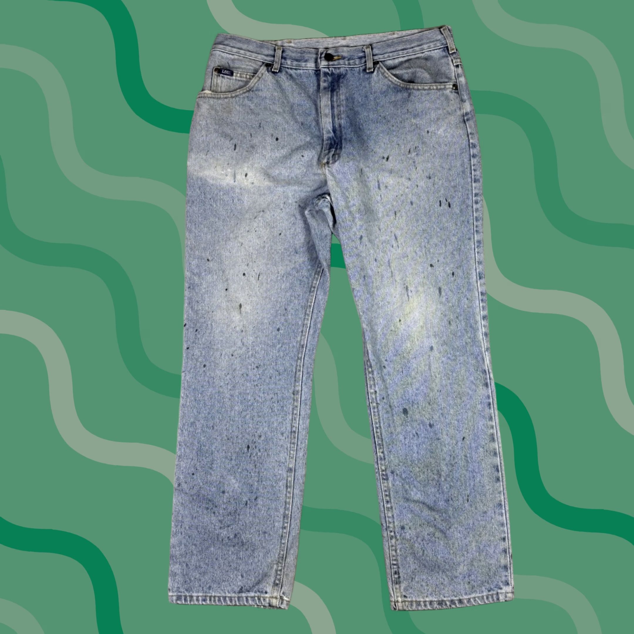 Lee VINTAGE 90s Lee Blue Light Wash Jeans Straight Relaxed Fit Mens 36x30 Size US 36 / EU 52 - 1 Thumbnail