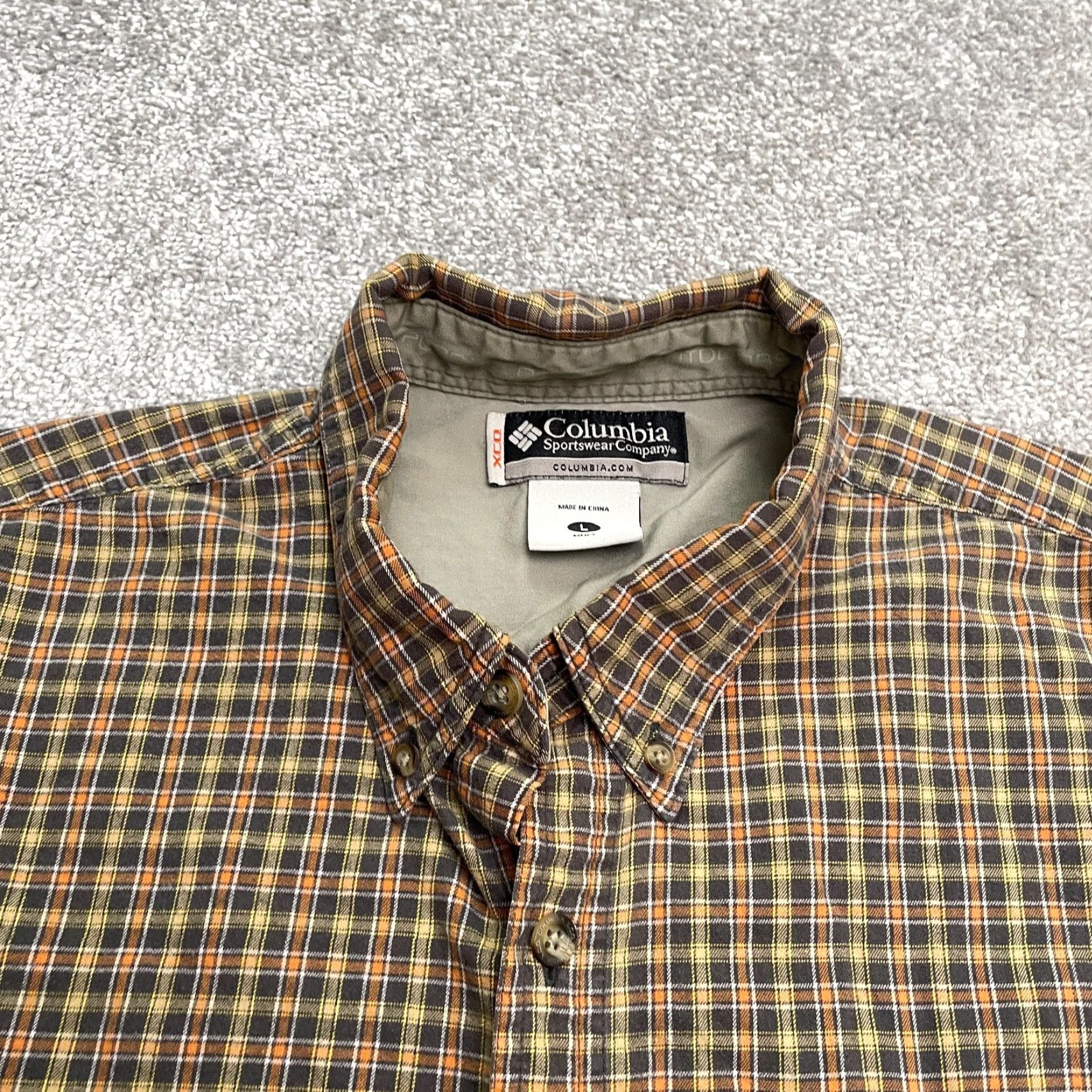 Vintage Columbia Shirt Men L Brown Plaid Flannel Long Sleeve Button-Up Casual Outdoor Size US L / EU 52-54 / 3 - 3 Thumbnail