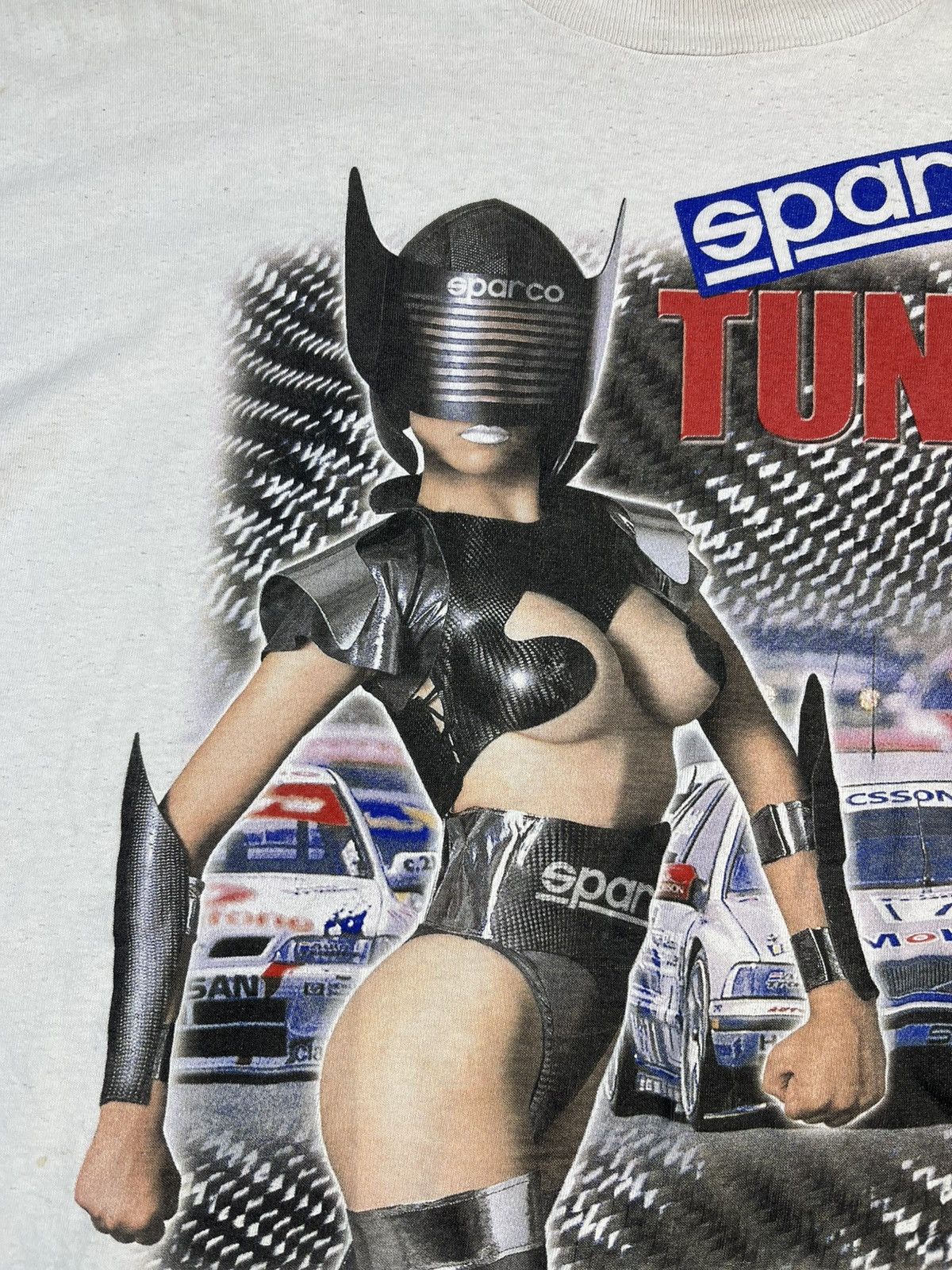 Vintage Vintage 90s Sparco T Shirt Pornstar Size US XXL / EU 58 / 5 - 5 Thumbnail
