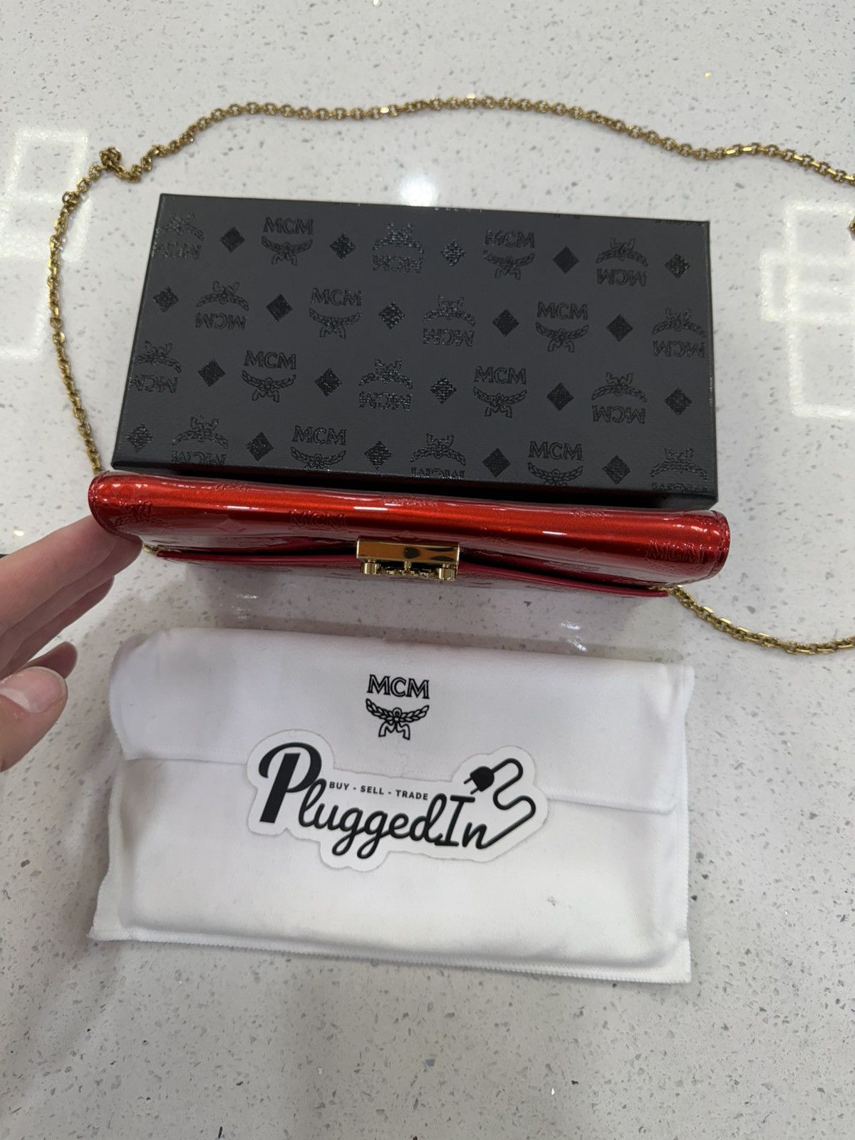 MCM MCM Patent Wallet On Chain Size ONE SIZE - 4 Thumbnail