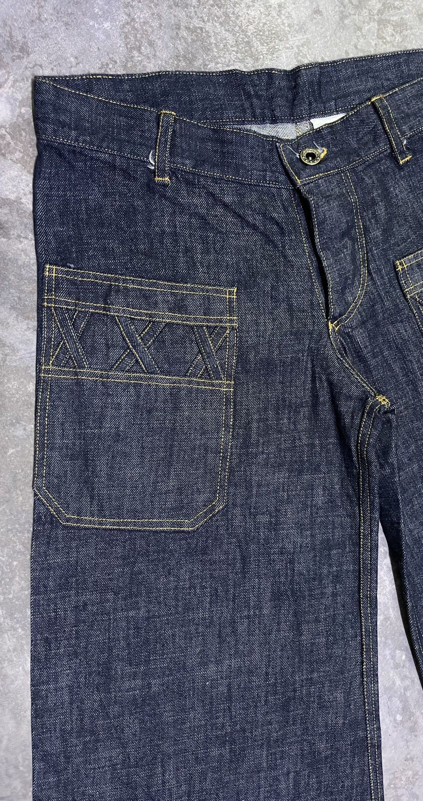 If Six Was Nine × Japanese Brand Super Flare Jeans Japan Chewin’ Bacco Size US 29 - 5 Thumbnail