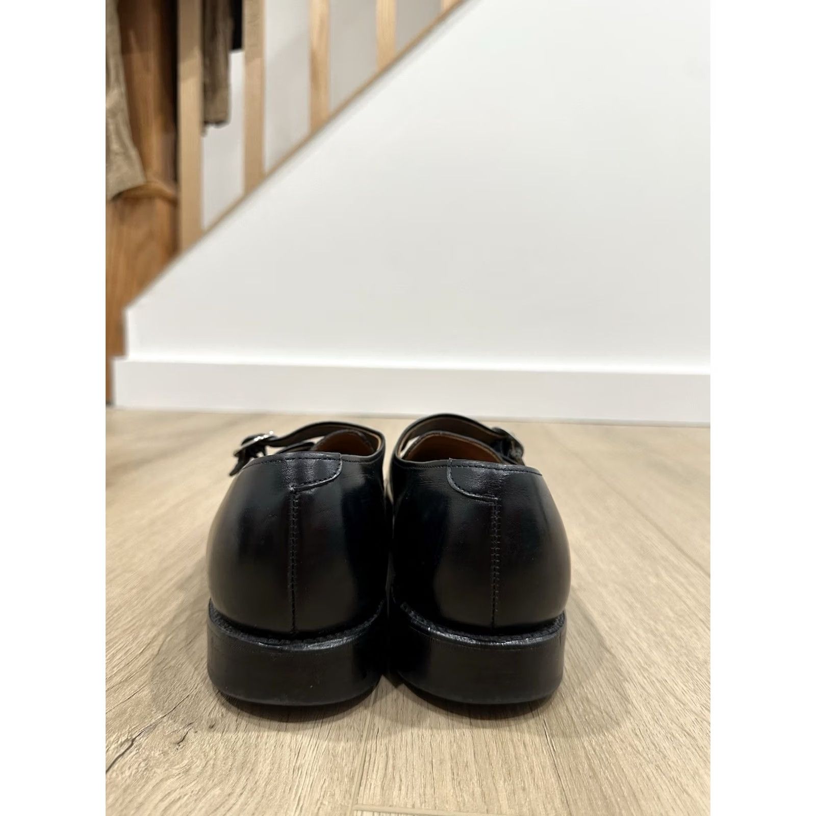 Allen Edmonds VINTAGE Allen Edmonds TULANE Monkstrap Dress Shoes Men 8.5D Black Leather Monk Strap 8.5D Mens Black Shoes Size US 9 / EU 42 - 4 Thumbnail