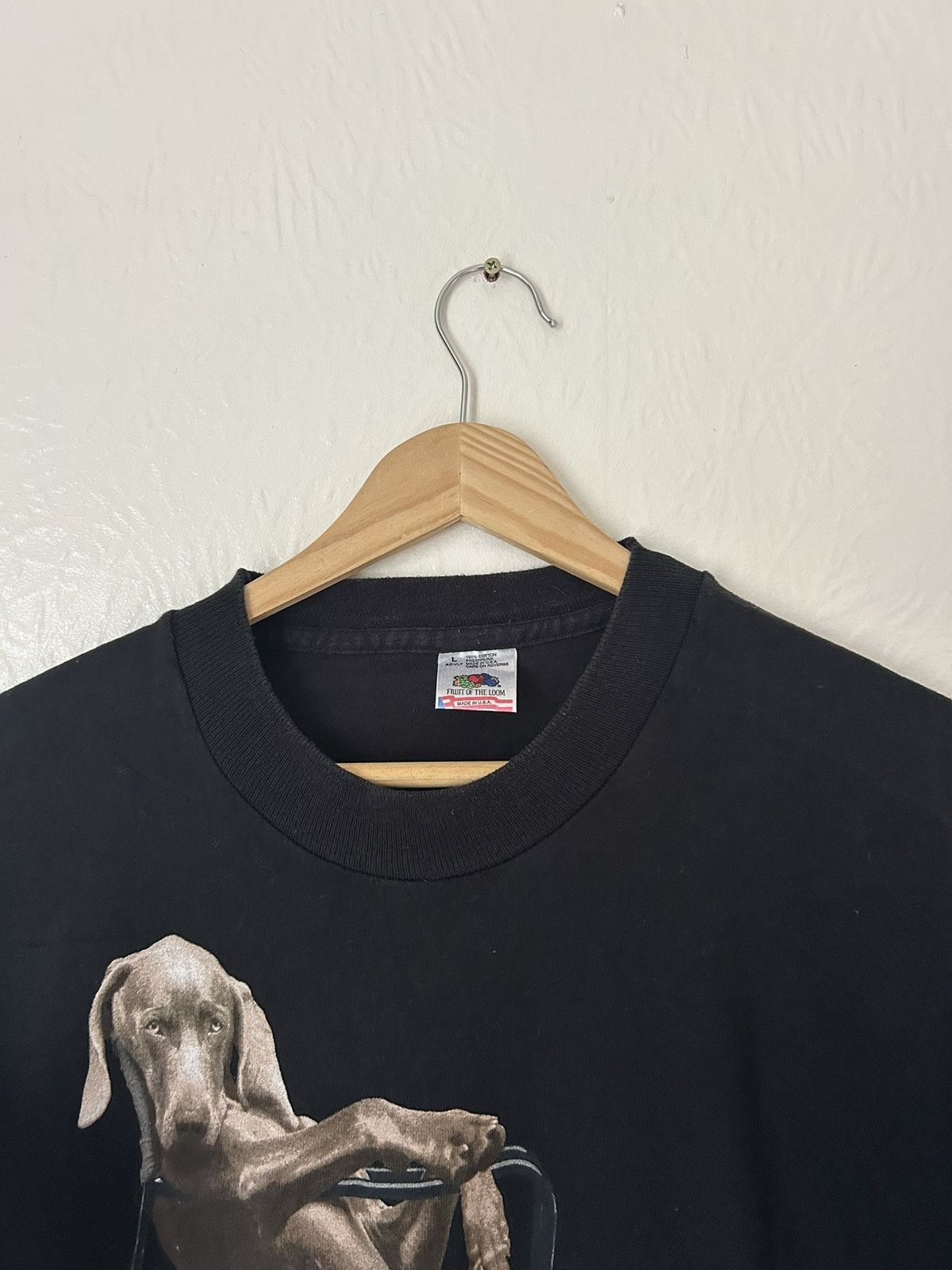 Fruit Of The Loom vintage rare tee with art photographer William Wegman Size US L / EU 52-54 / 3 - 3 Thumbnail