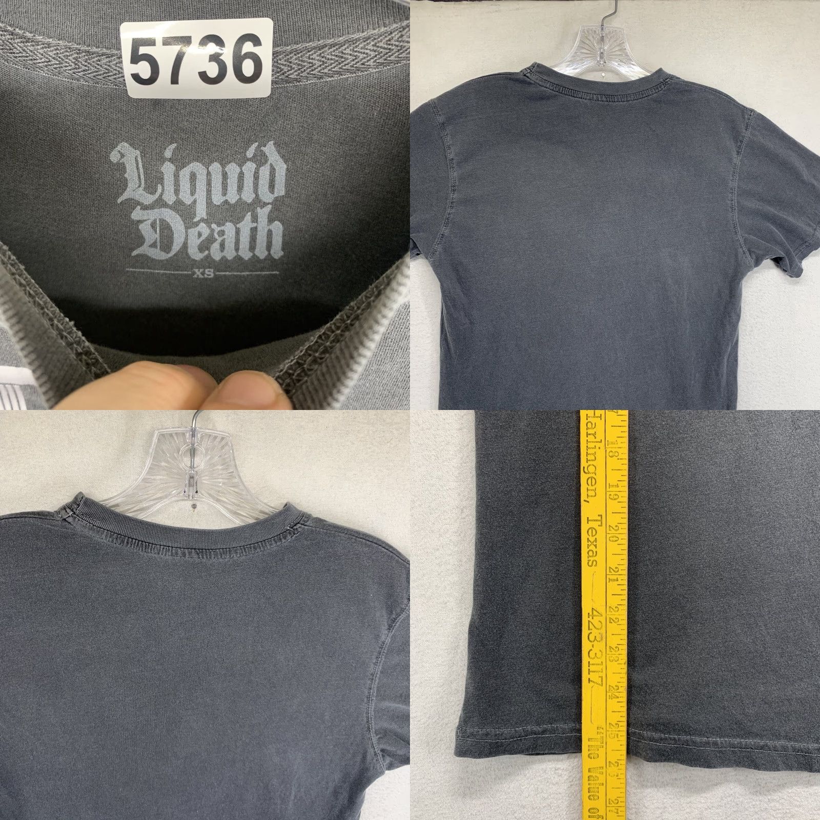 Etro Liquid Death Woman T Shirt Gray XS Retro 80s Horror Skull Graphic Crew Neck Short Sleeves Slim Lady Womens Size XS / US 0-2 / IT 36-38 - 9 Thumbnail