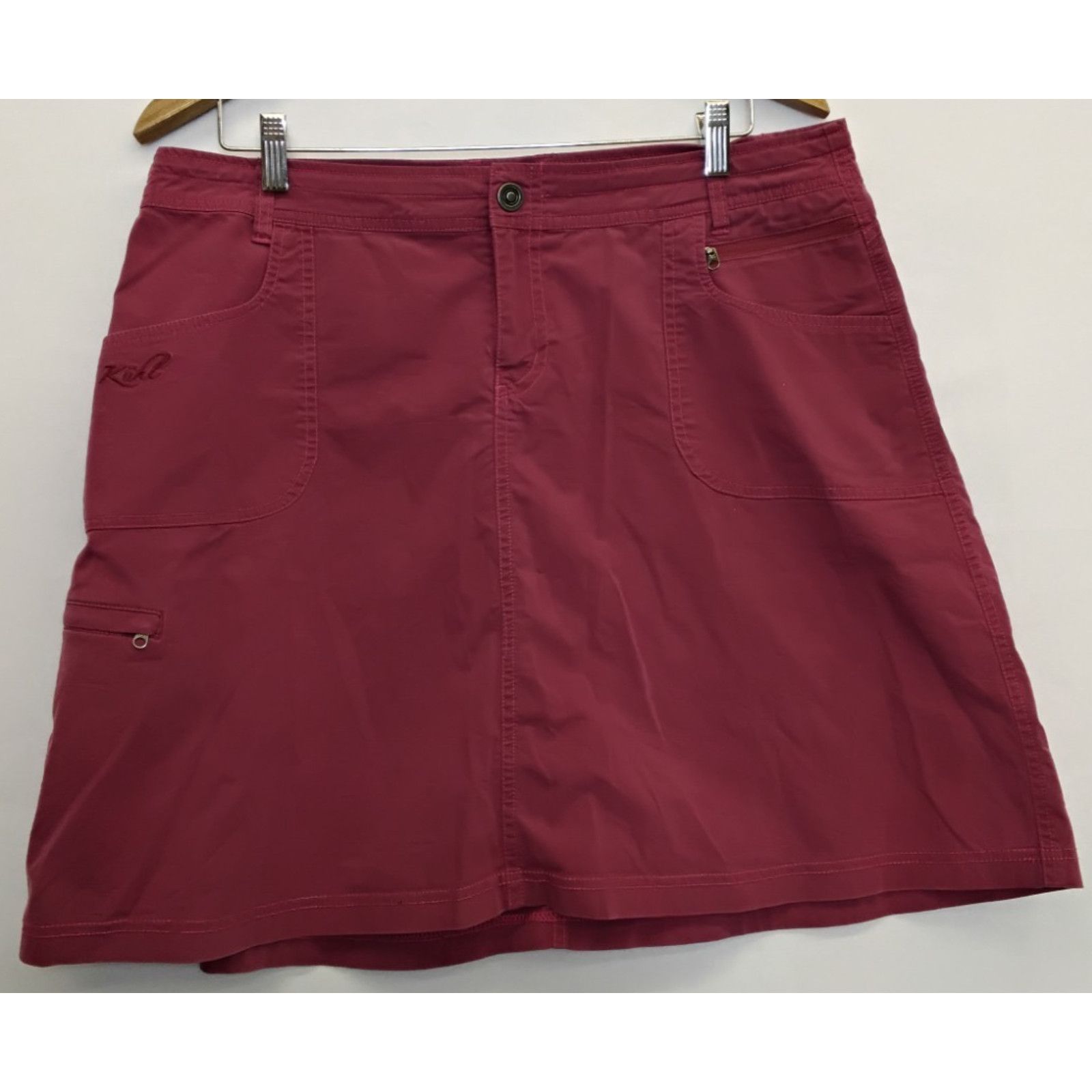 Kuhl Kuhl Denim Skirt Women's 14 Pink Whip Stitch Pockets Size 36" / US 14 / IT 50 - 2 Thumbnail