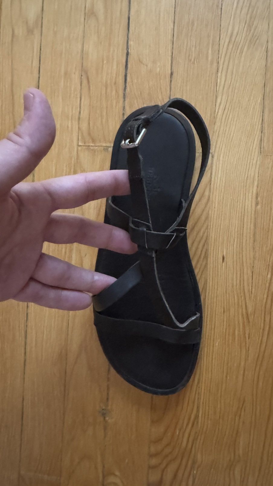Hermes Hermès leather roman sandals Size US 7 / EU 40 - 2 Thumbnail