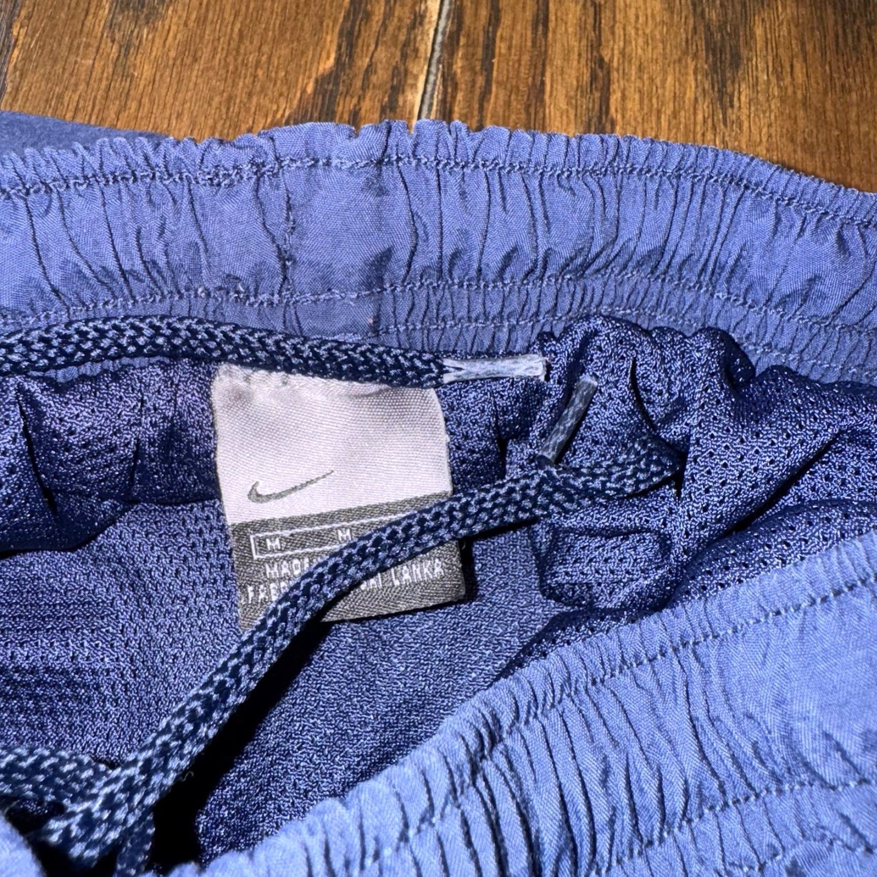 Nike VINTAGE Nike Lined Track Pants Mens Medium Ankle Zip Blue Sports Logo 90s Size US 31 - 6 Thumbnail