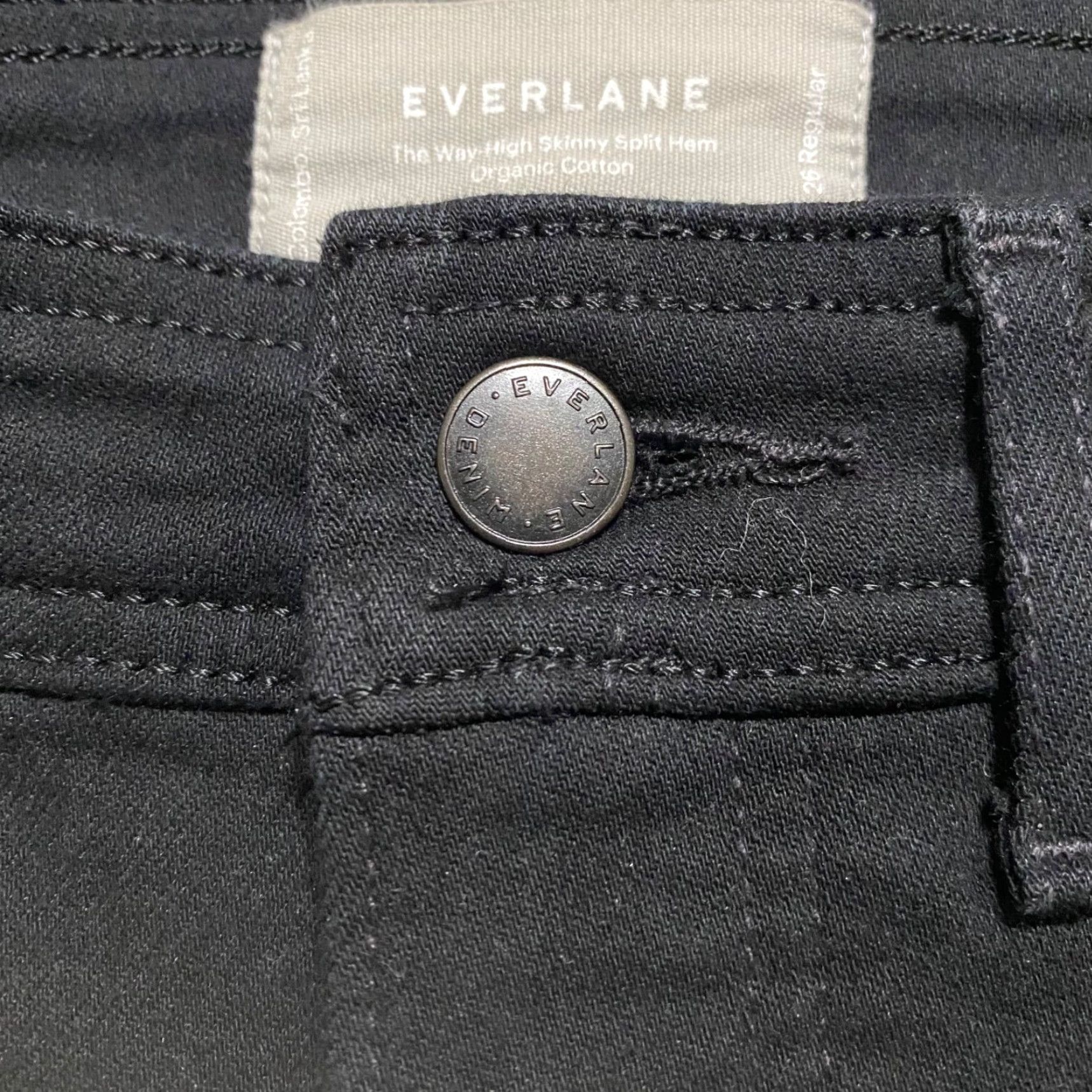 Everlane Everlane Jeans Black Denim Dark Wash High Rise Skinny 26 Adult Womens Regular 5-Pocket Style City Hipster Vintage No Size 26" / US 2 / IT 38 - 4 Thumbnail