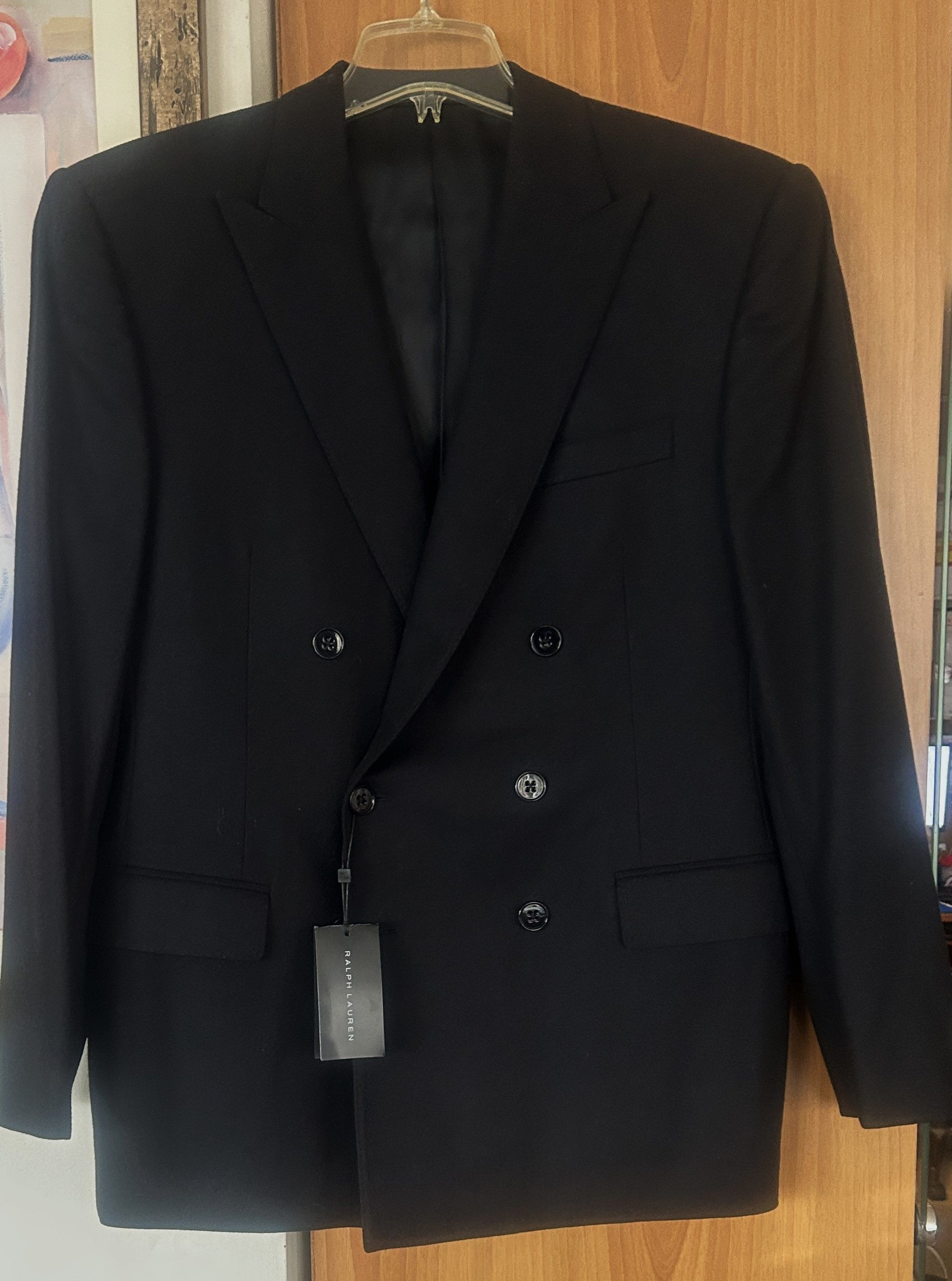 Ralph Lauren Black Label Ralph Lauren Black Label DB Blazer Black 44R Italy Wool Size 42R - 2 Thumbnail