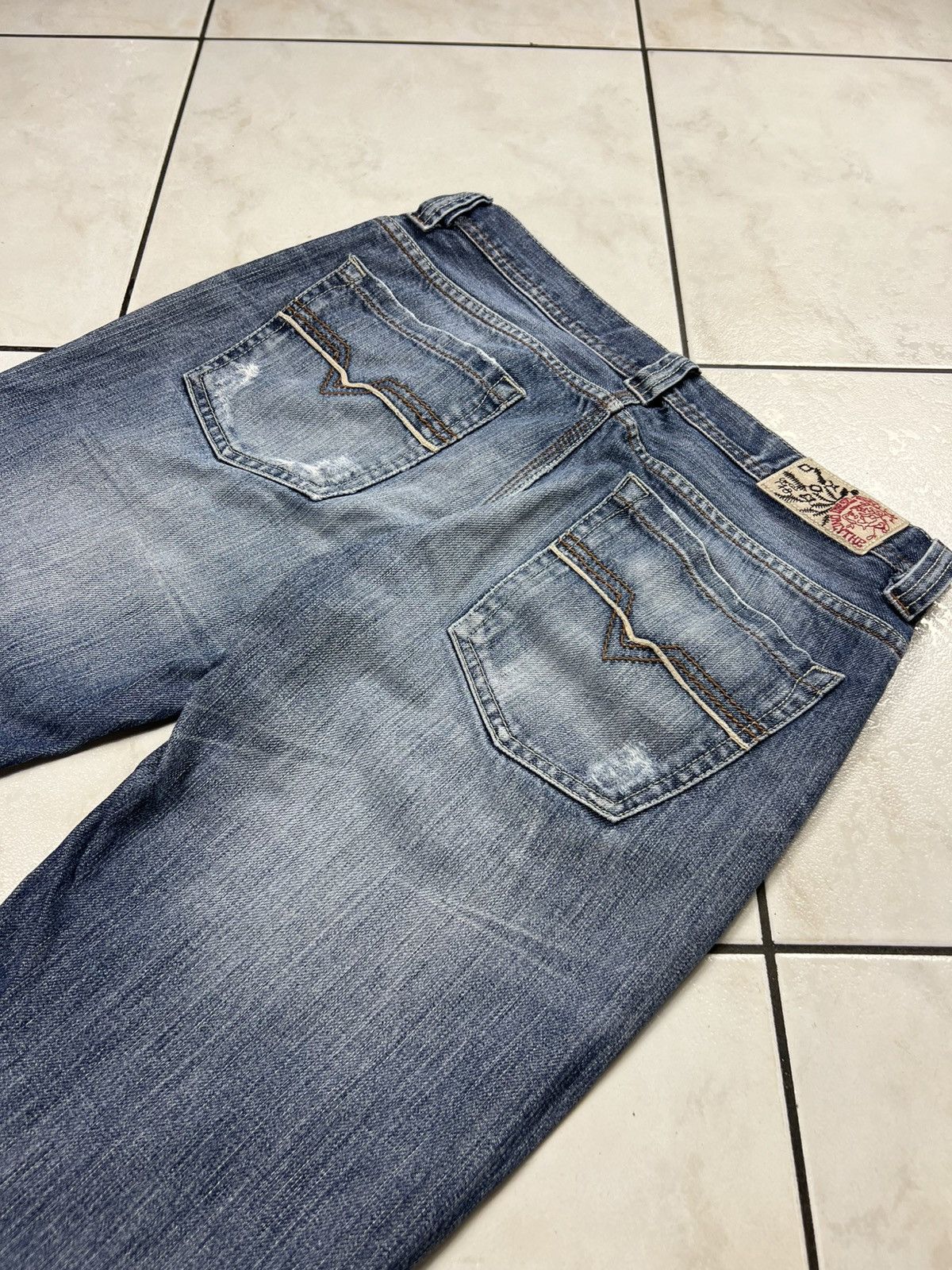 Diesel Vintage 90s Diesel y2k distressed jeans thrashed pants denim Size US 29 - 17 Thumbnail
