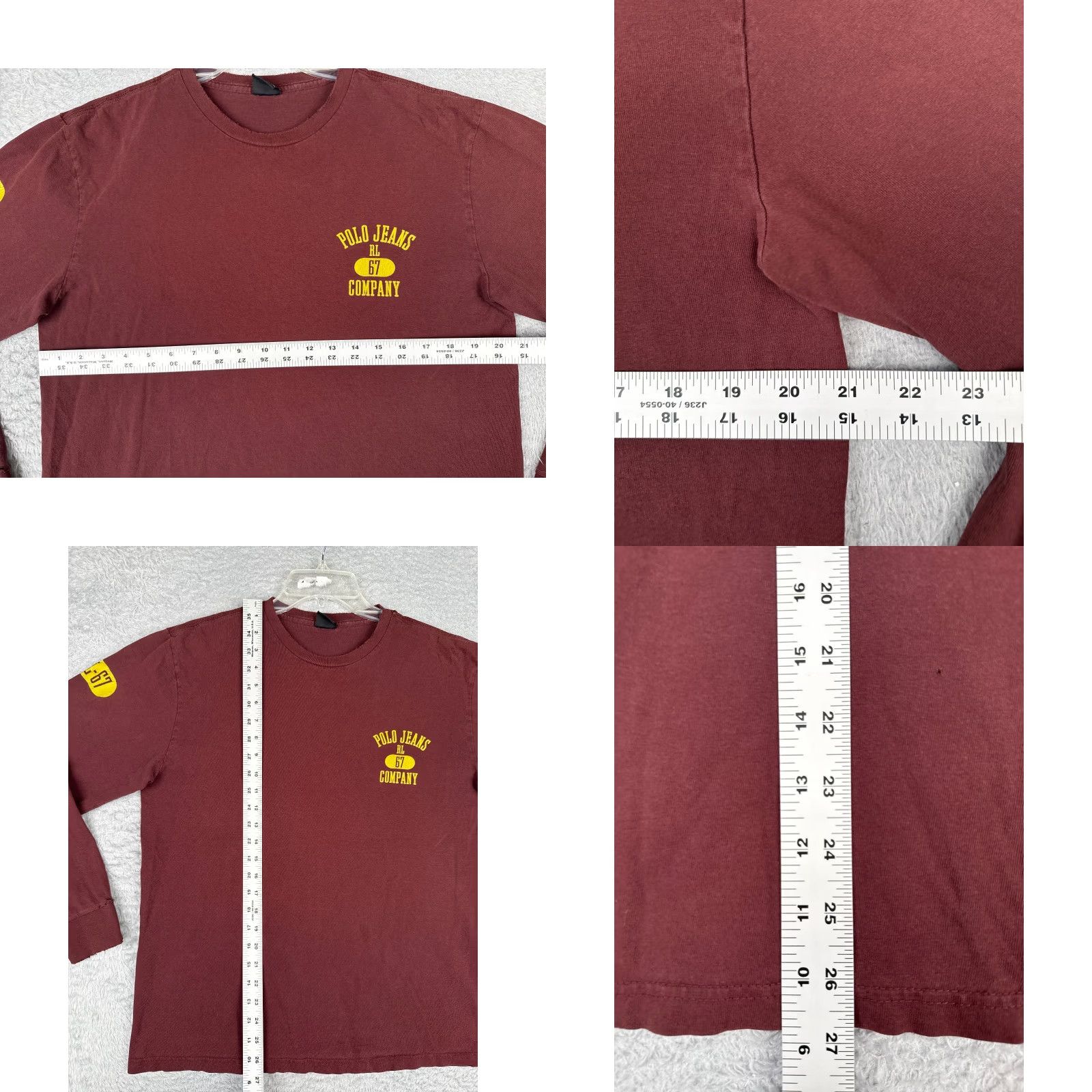 Ralph Lauren Ralph Lauren Shirt Polo Jeans Co Red Cotton Long Sleeve Adult Medium RL67 READ Size US M / EU 48-50 / 2 - 8 Thumbnail