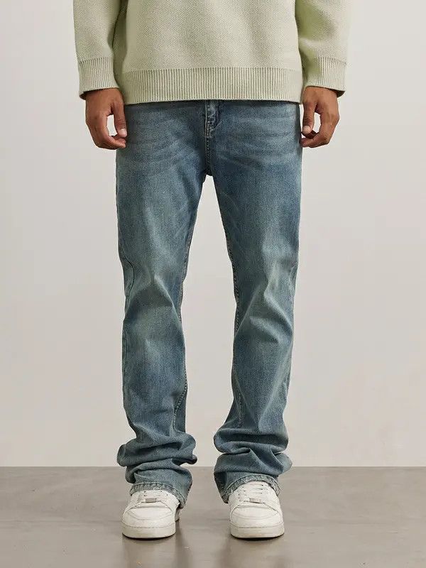 VIBE washed faded y2k denim retro jeans Size US 28 / EU 44 - 4 Thumbnail