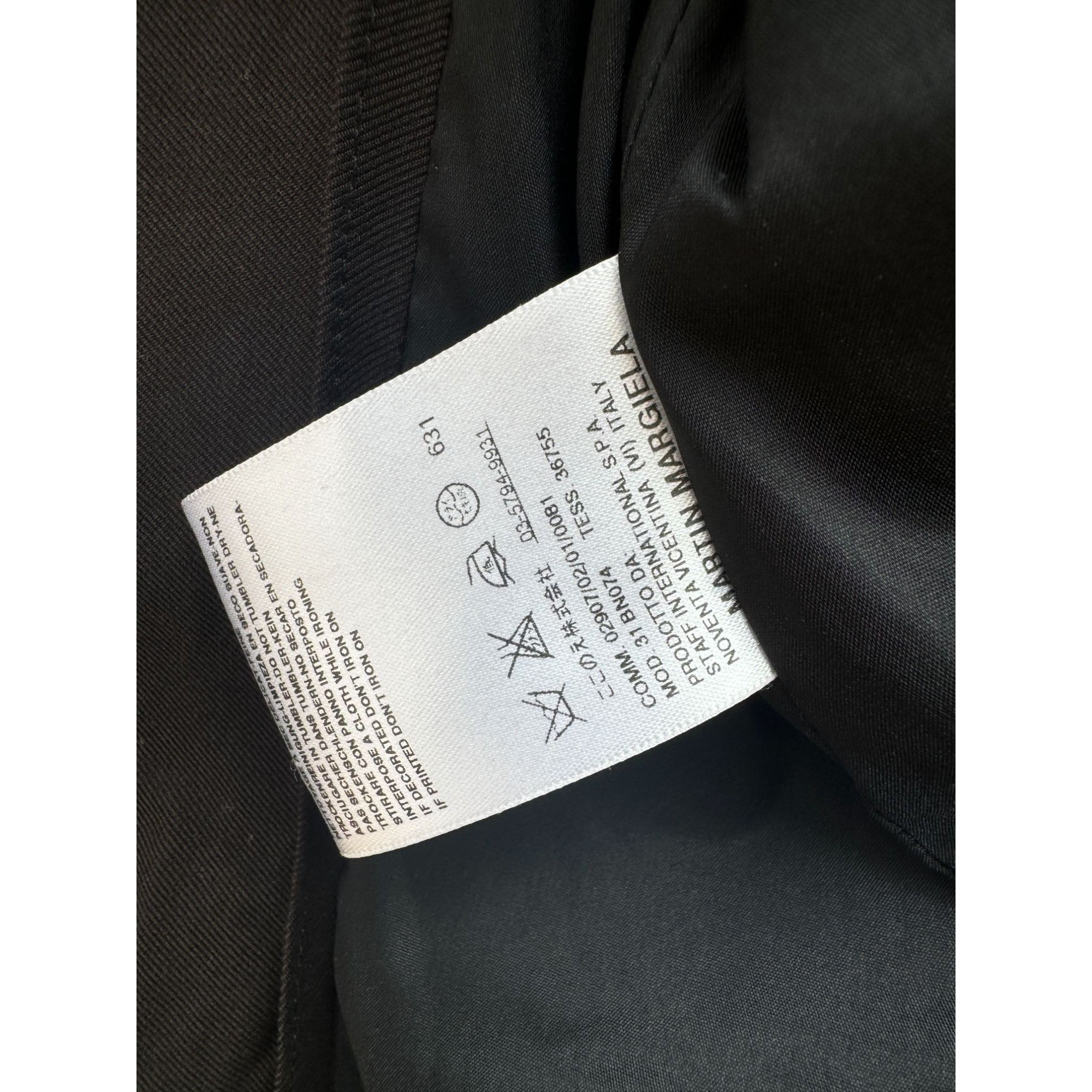 Maison Margiela SS 2008 Black Blazer Jacket with Inverted Collar Size XS / US 0-2 / IT 36-38 - 6 Thumbnail