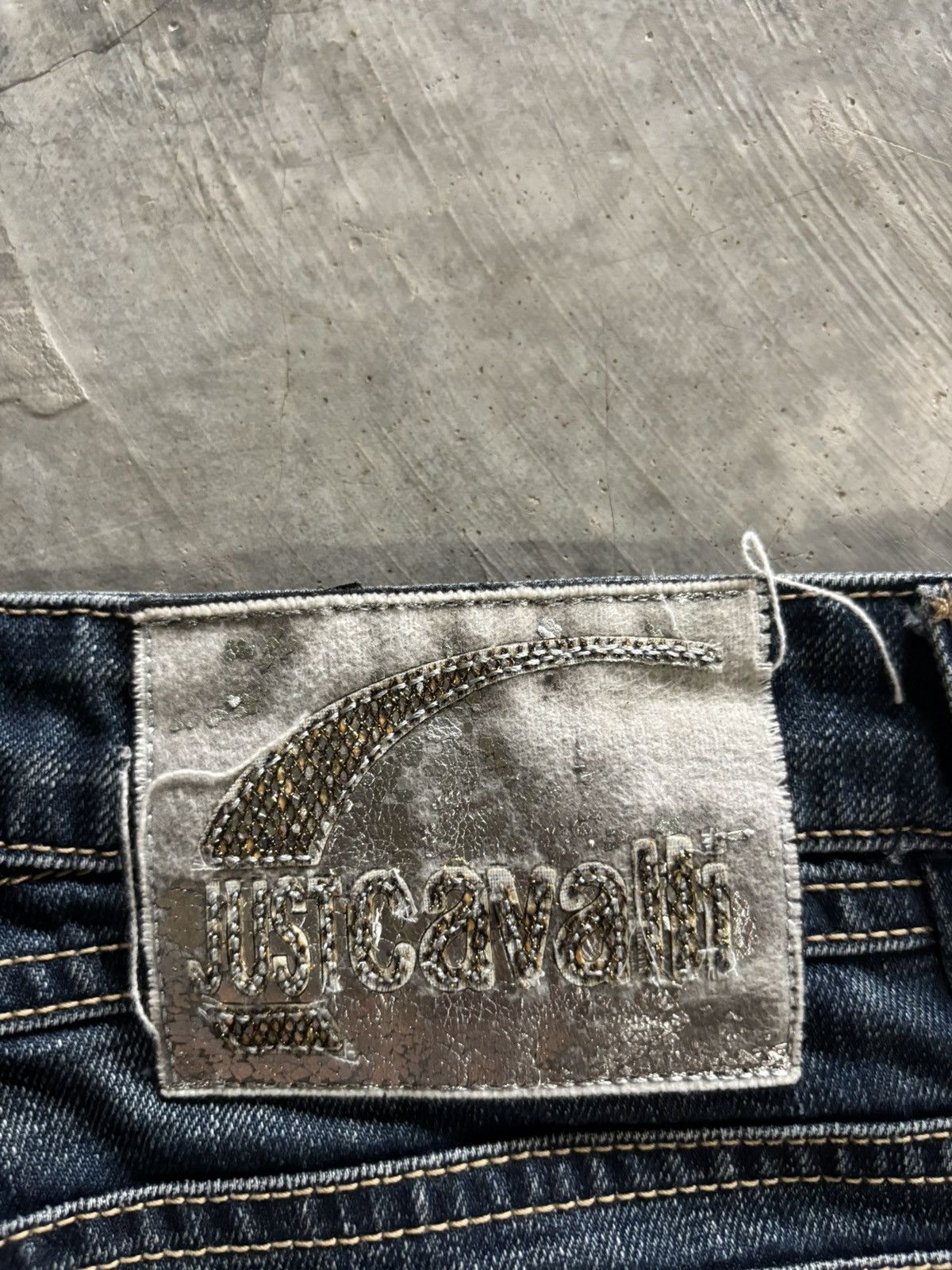 Just Cavalli JUST CAVALLI JEANS SIDE STITCHING ABSTRACT ART STYLE Size US 31 - 17 Thumbnail