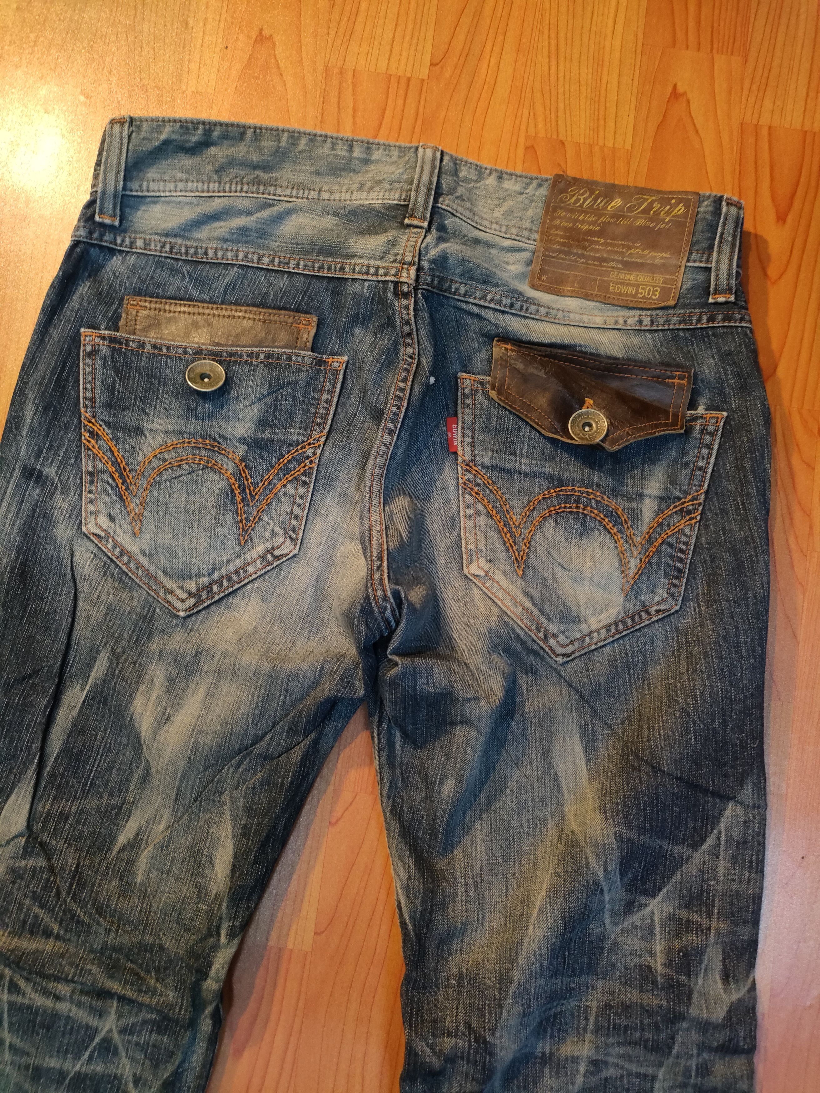 Edwin × If Six Was Nine × Japanese Brand Flare 🔥🔥 Distressed Edwin 503 Bluetrip Jeans Size US 34 / EU 50 - 2 Thumbnail