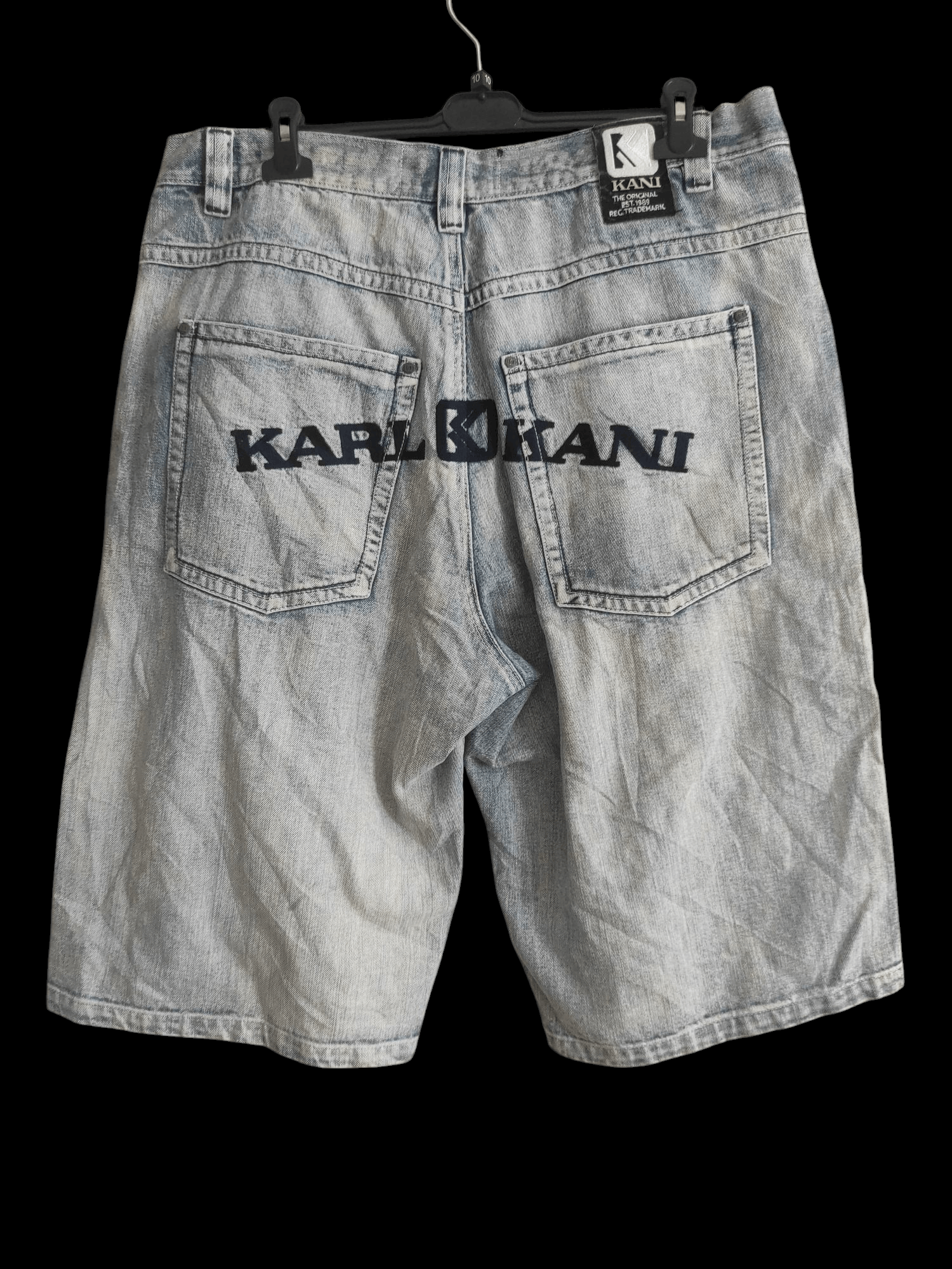 Karl Kani KARL KANI Hip Hop Baggy Denim Shorts Jeans 90s Size 38