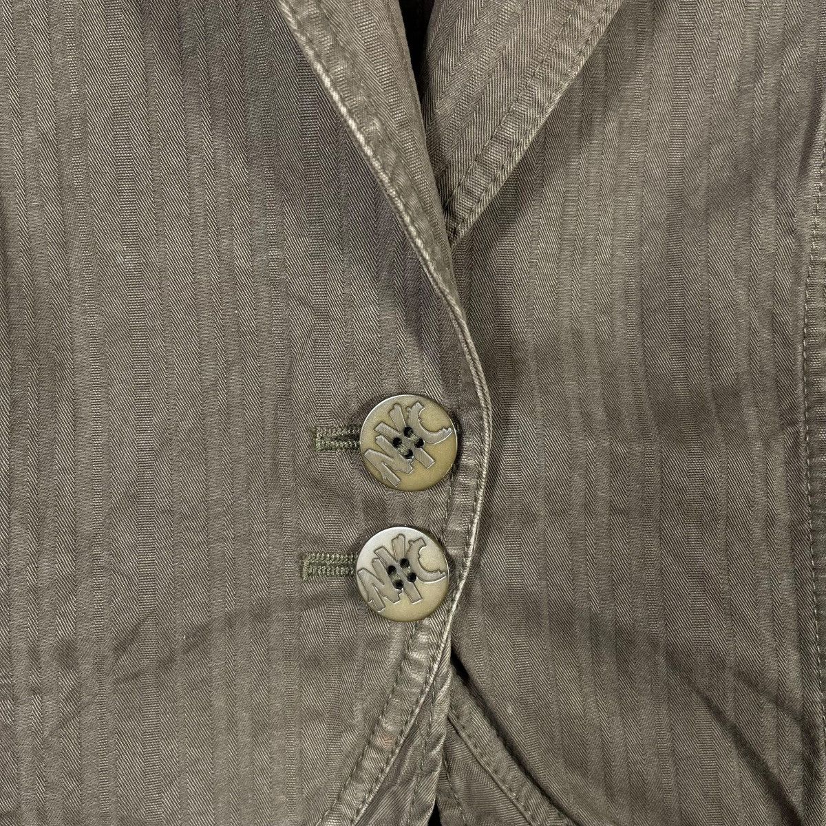 DKNY DKNY Jeans Olive Cotton Cropped Blazer Women’s Ruffle Hem Size S / US 4 / IT 40 - 6 Thumbnail