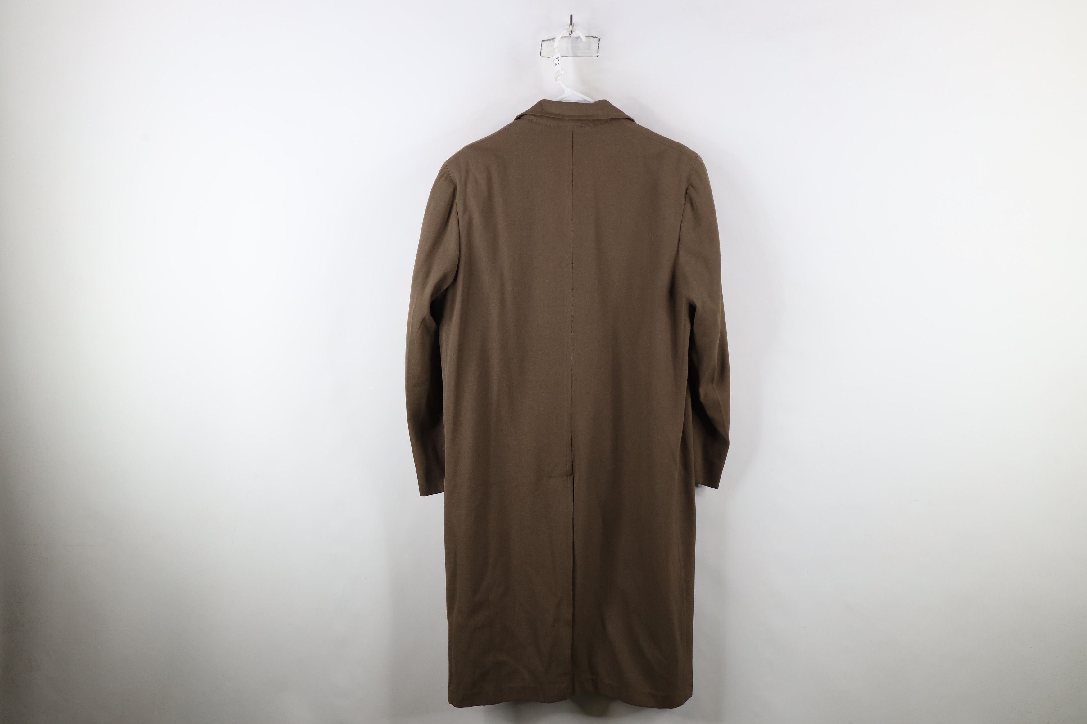 Vintage Vintage 50s 60s Rockabilly Wool Rayon Gabardine Trench Coat Size US XXL / EU 58 / 5 - 13 Thumbnail