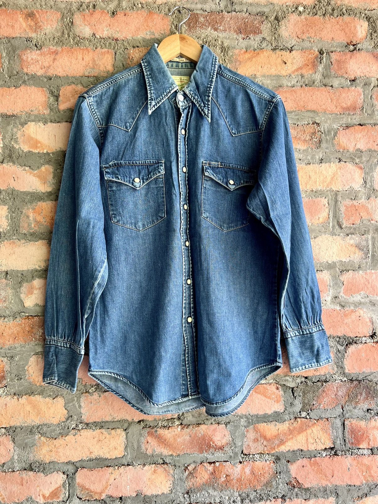 Japanese Brand Vtg John Bull ‘Work Master’ Snap Button Denim Shirts Size US M / EU 48-50 / 2 - 1 Thumbnail