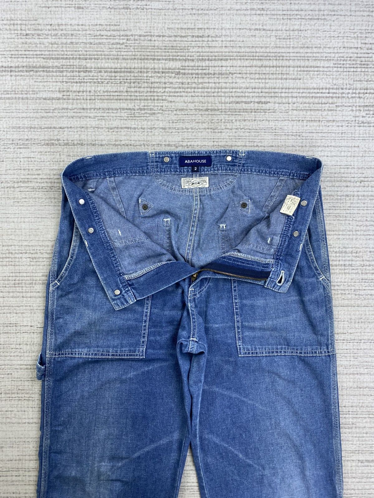 ABAHOUSE × Japanese Brand × Vintage Vintage Abahouse Carpenter Buckle Back Denim Pants Size US 34 / EU 50 - 6 Thumbnail