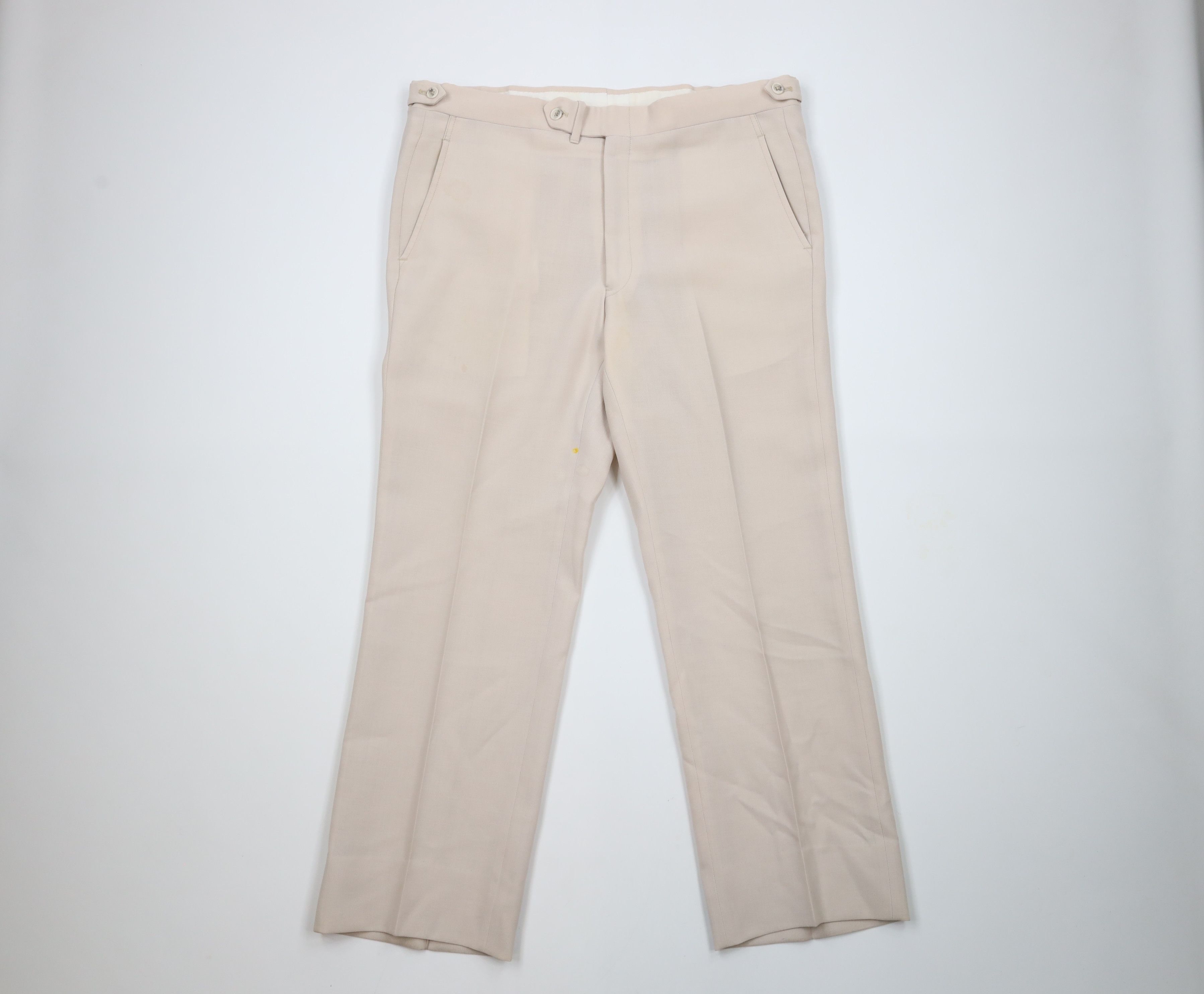 Vintage Vintage 70s Streetwear Linen Blend Bell Bottoms Pants USA Size US 38 / EU 54 - 1 Thumbnail