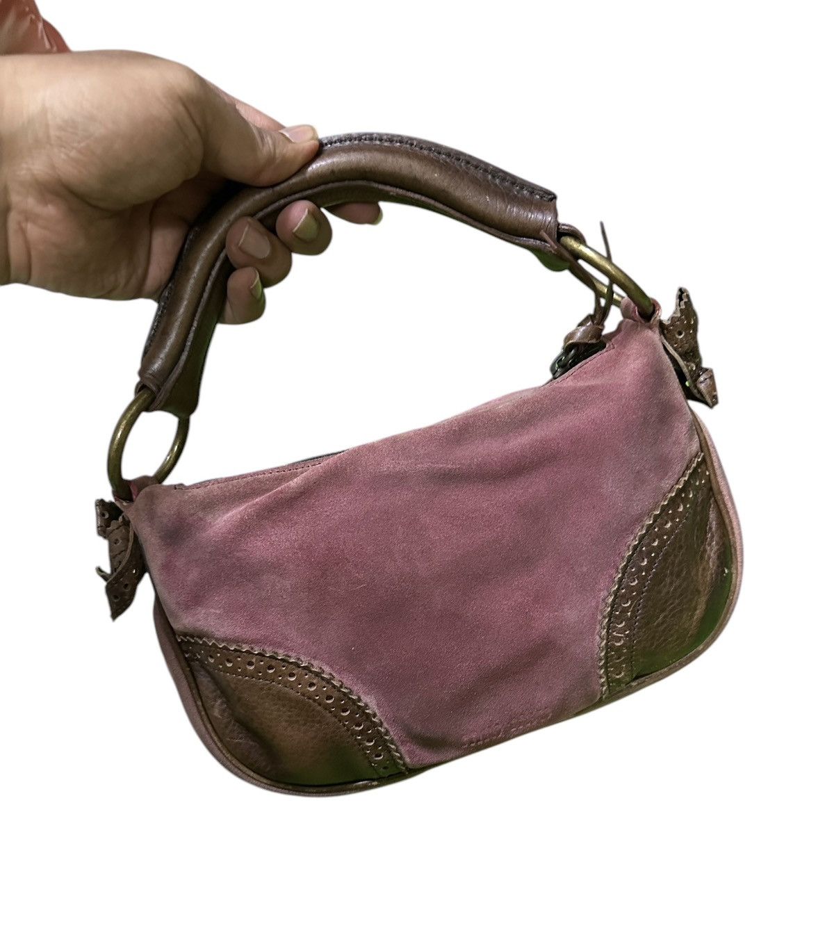 Miu Miu Miu miu handbag pink suede leather Size ONE SIZE - 2 Thumbnail