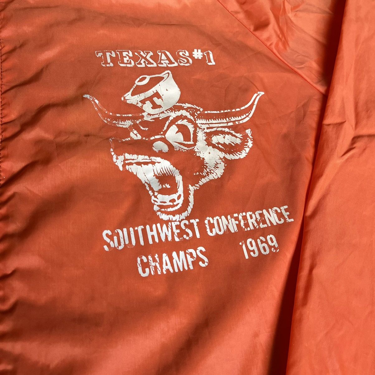 Vintage True Vintage 1969 Texas Longhorns Champions Nylon Zip Jacket Size US XL / EU 56 / 4 - 2 Thumbnail