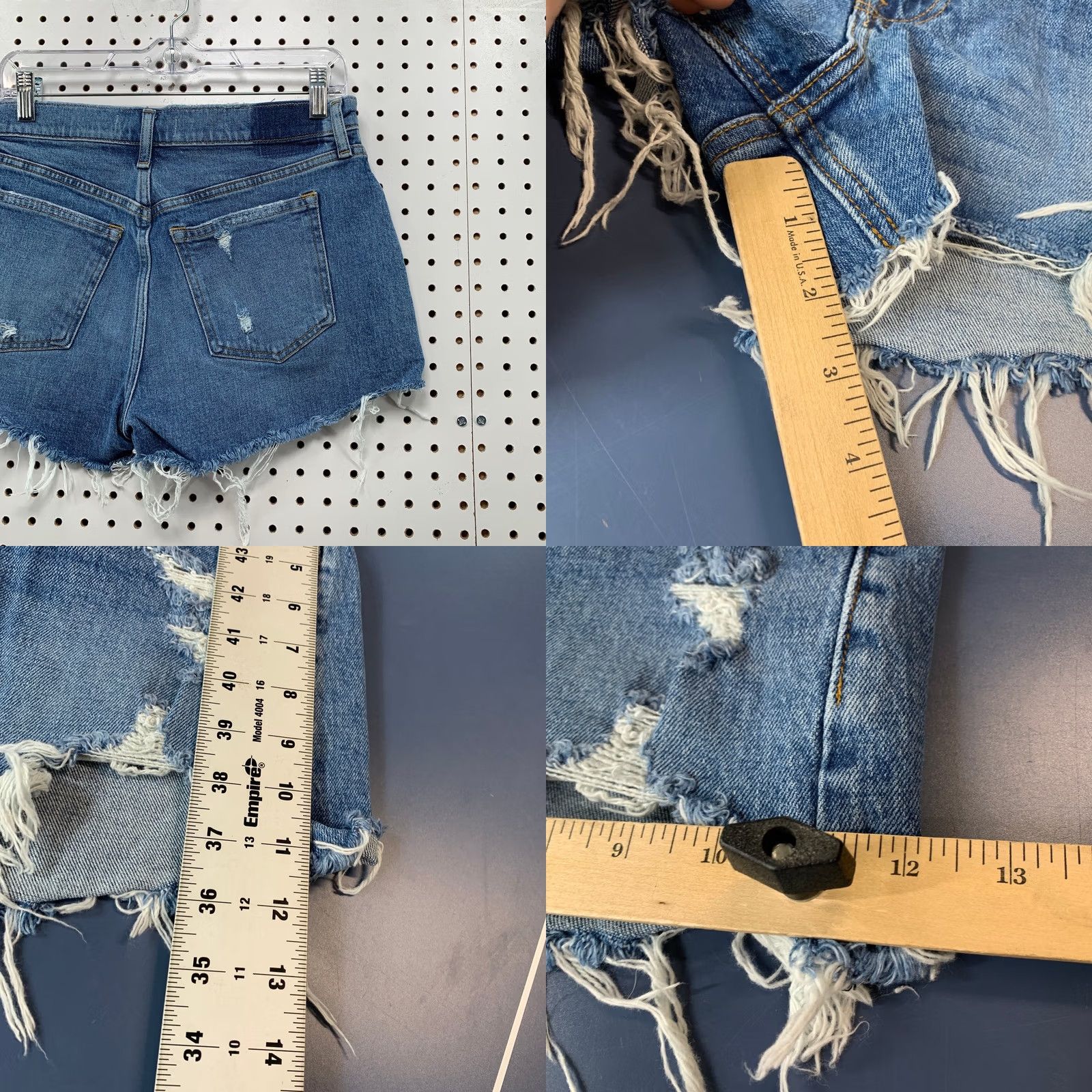 Abercrombie & Fitch Abercrombie & Fitch Denim Shorts Womens 31x2 Blue Mom Short Mid Rise DIstress 8 XS? Size 30" / US 8 / IT 44 - 8 Thumbnail