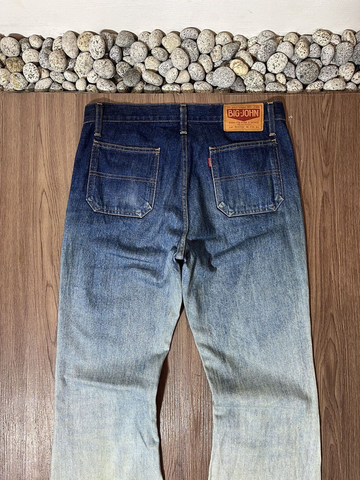 Big John Big John Vintage Washed Bush Button Up Bell Bottom Jeans Size US 32 / EU 48 - 4 Thumbnail