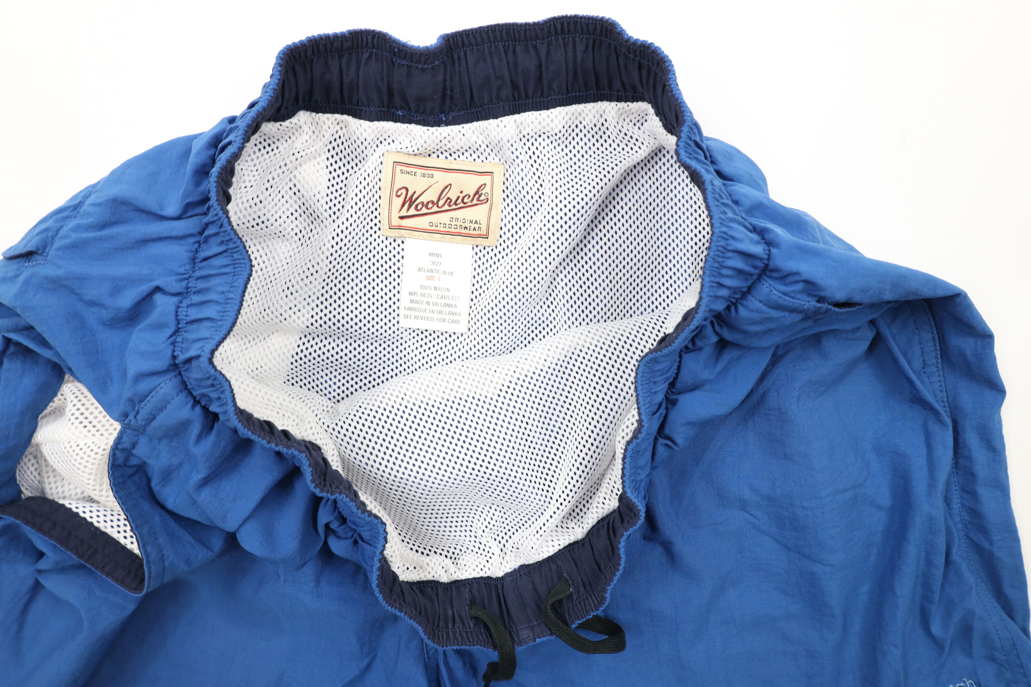 Vintage × Woolrich Woolen Mills Vintage 90s Woolrich Above Knee Lined Shorts Baggies Blue Size US 34 / EU 50 - 7 Thumbnail