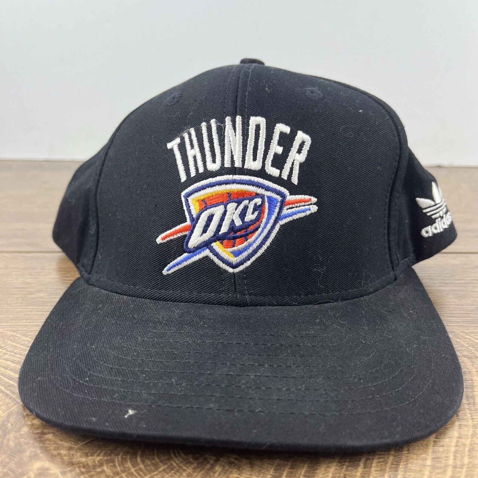 Adidas Oklahoma City Thunder Hat Adidas Snapback Black Cap Hat Adju Size ONE SIZE - 4 Thumbnail