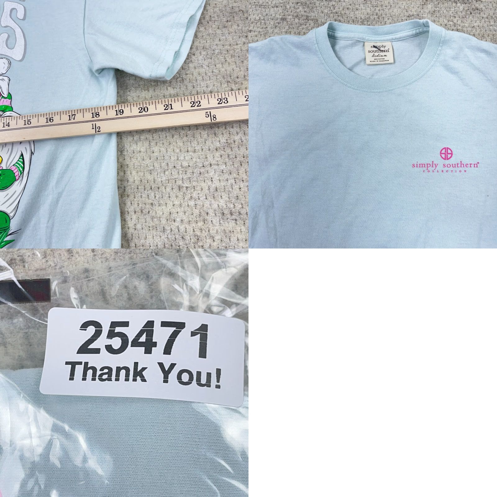 Vintage VINTAGE Simply Southern Shirt Women Medium Light Blue Tee Easter Egg Nome Chick Size M / US 6-8 / IT 42-44 - 8 Thumbnail