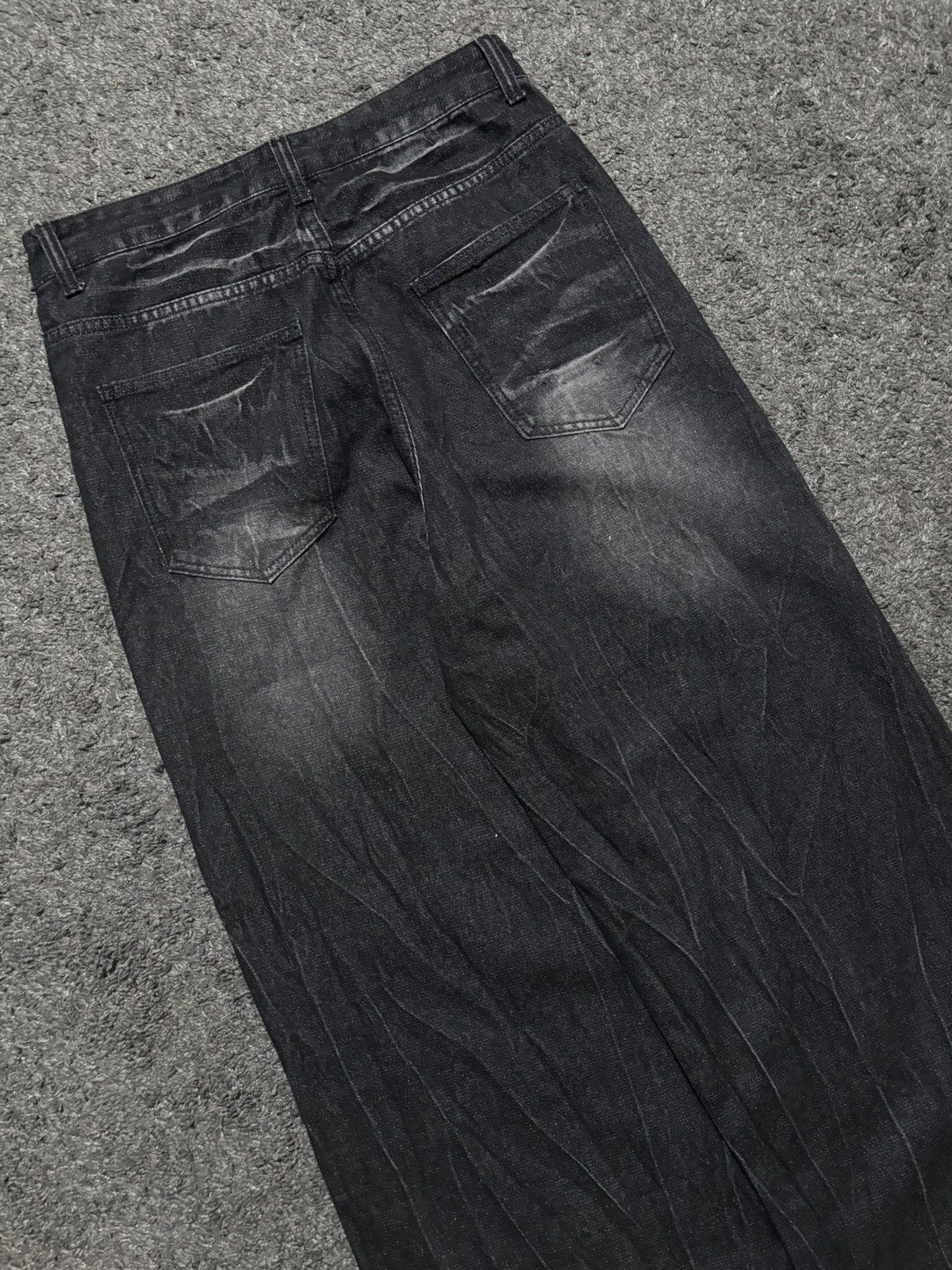 JNCO Vintage very rare wavy gradiant black washed baggy jeans Size US 32 / EU 48 - 13 Thumbnail