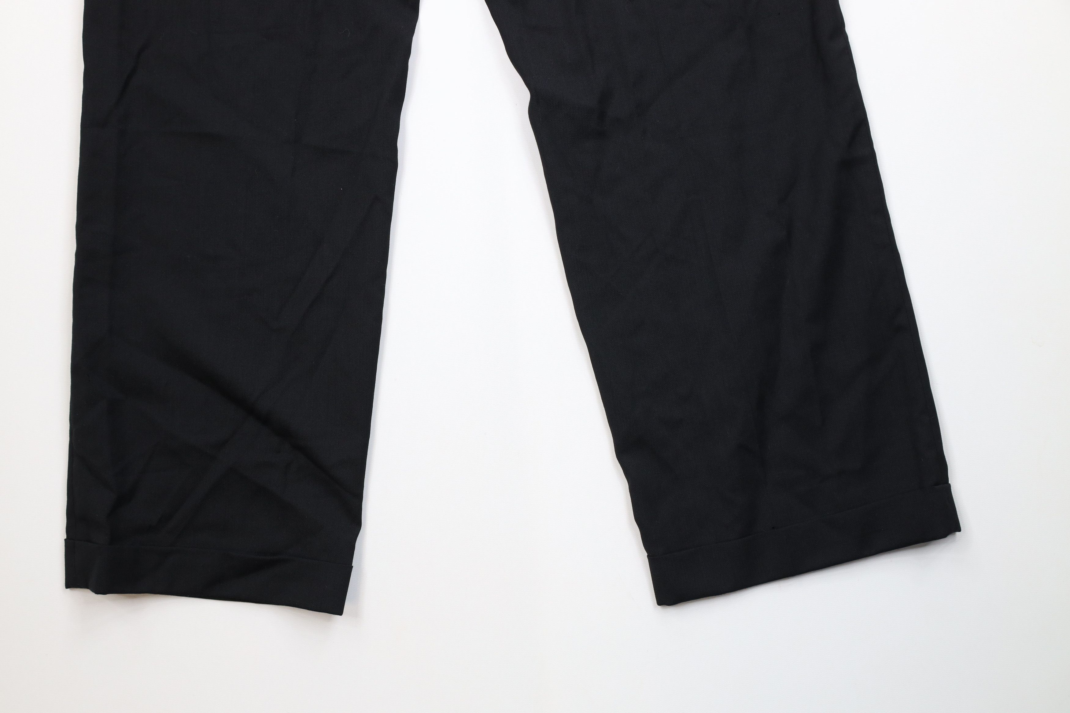 Vintage Vintage 90s Streetwear Worsted Wide Leg Chino Pants Black Size US 36 / EU 52 - 12 Thumbnail
